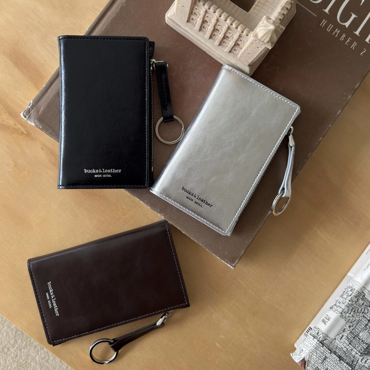 預訂_Cover Card Wallet 亮面牛皮 By Bucks & leather