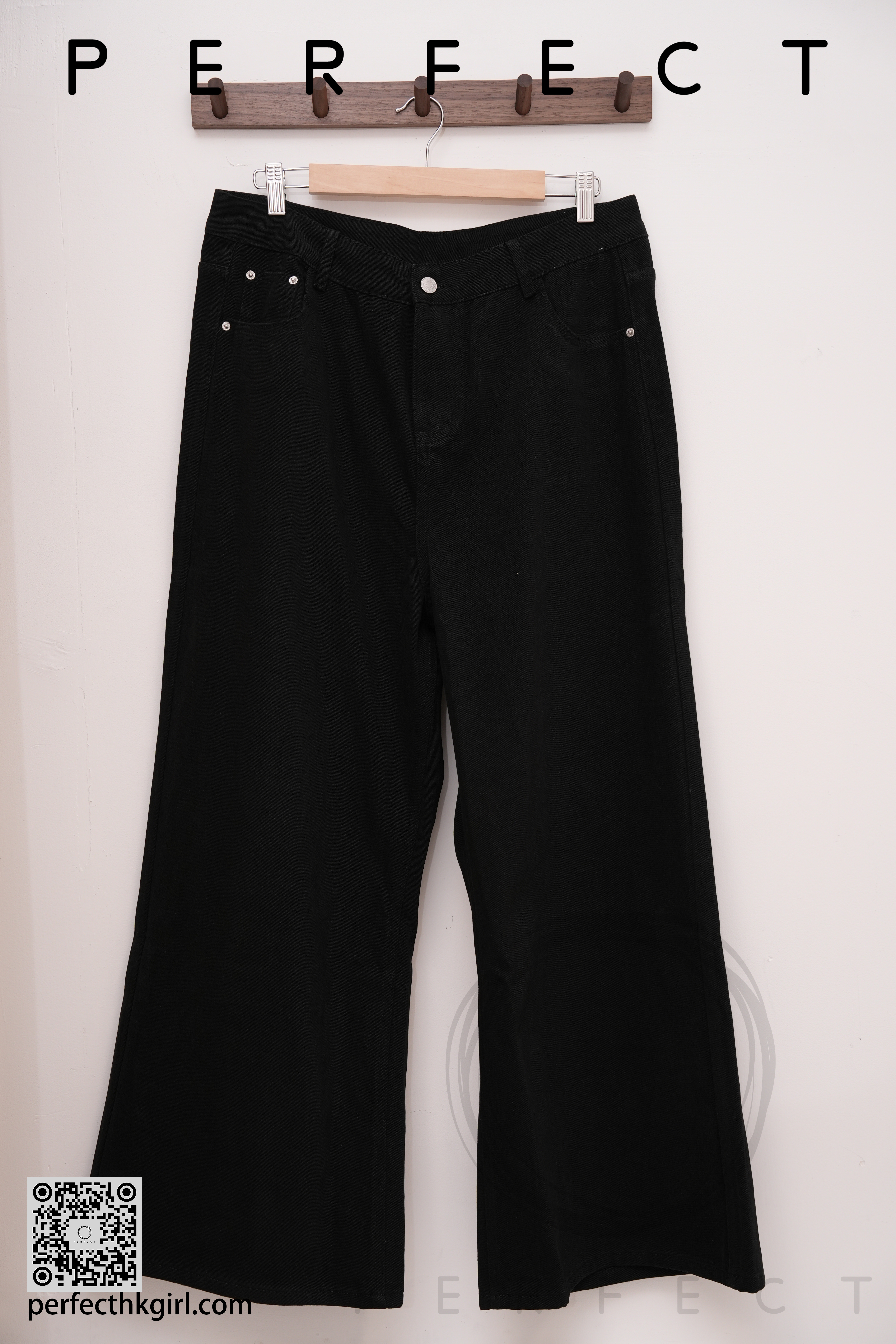 P0038_人氣皇爆單唔洗燙修長四季牛仔褲（顯瘦黑色）