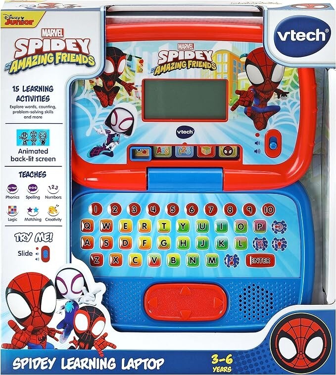 VTech Marvel Spidey Learning Laptop 蜘蛛俠兒童學習電腦 英文拼音字母學習機 香港現貨