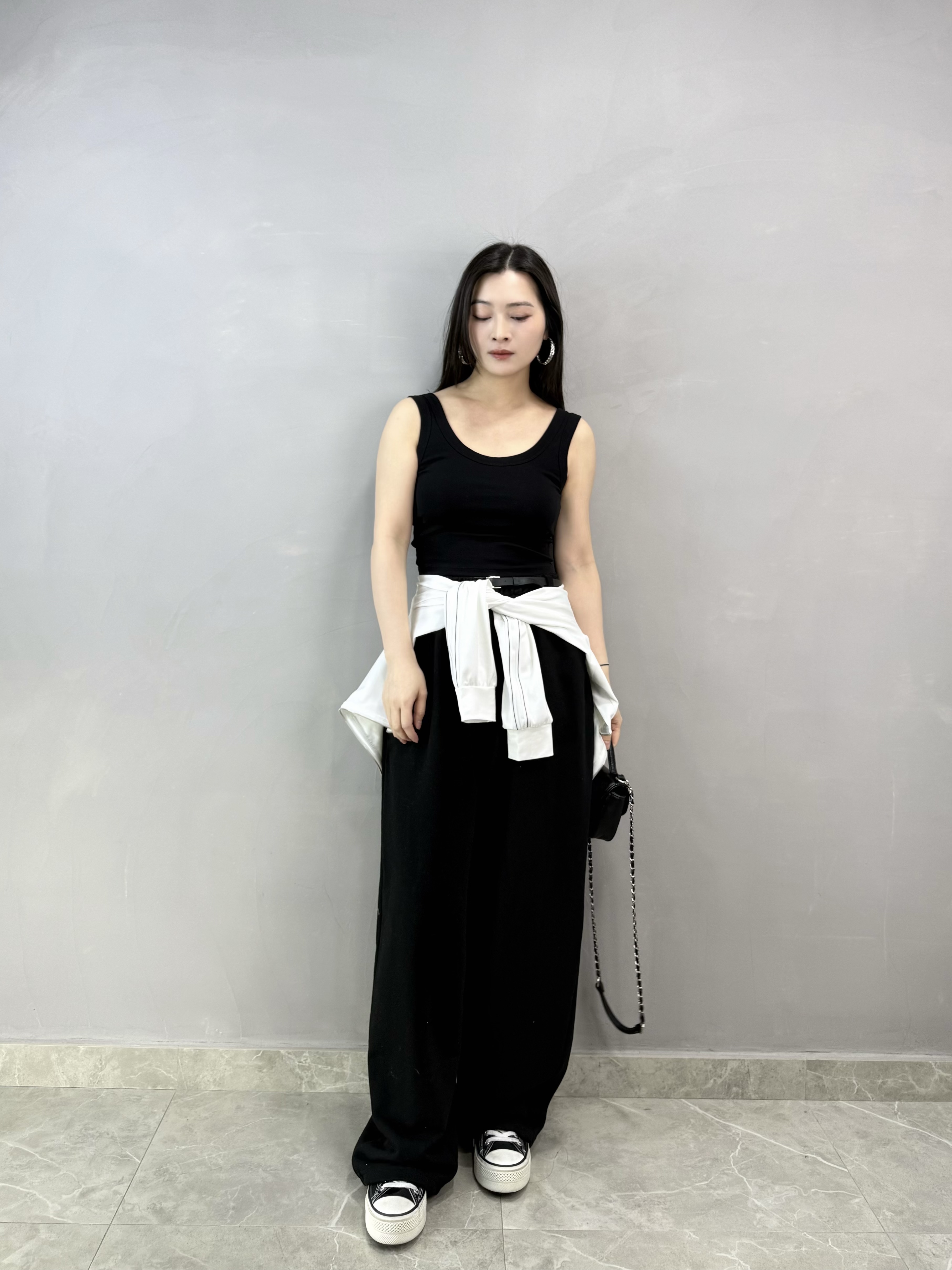 I72 數字印章雙拉鏈Top