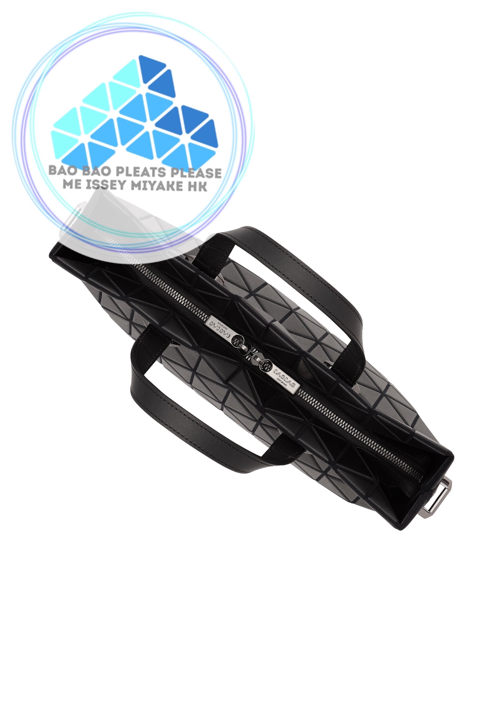 BAO BAO Tonneau 啞面皮革立體三角格手提斜孭兩用袋top handles crossbody 2ways bag L size大尺寸