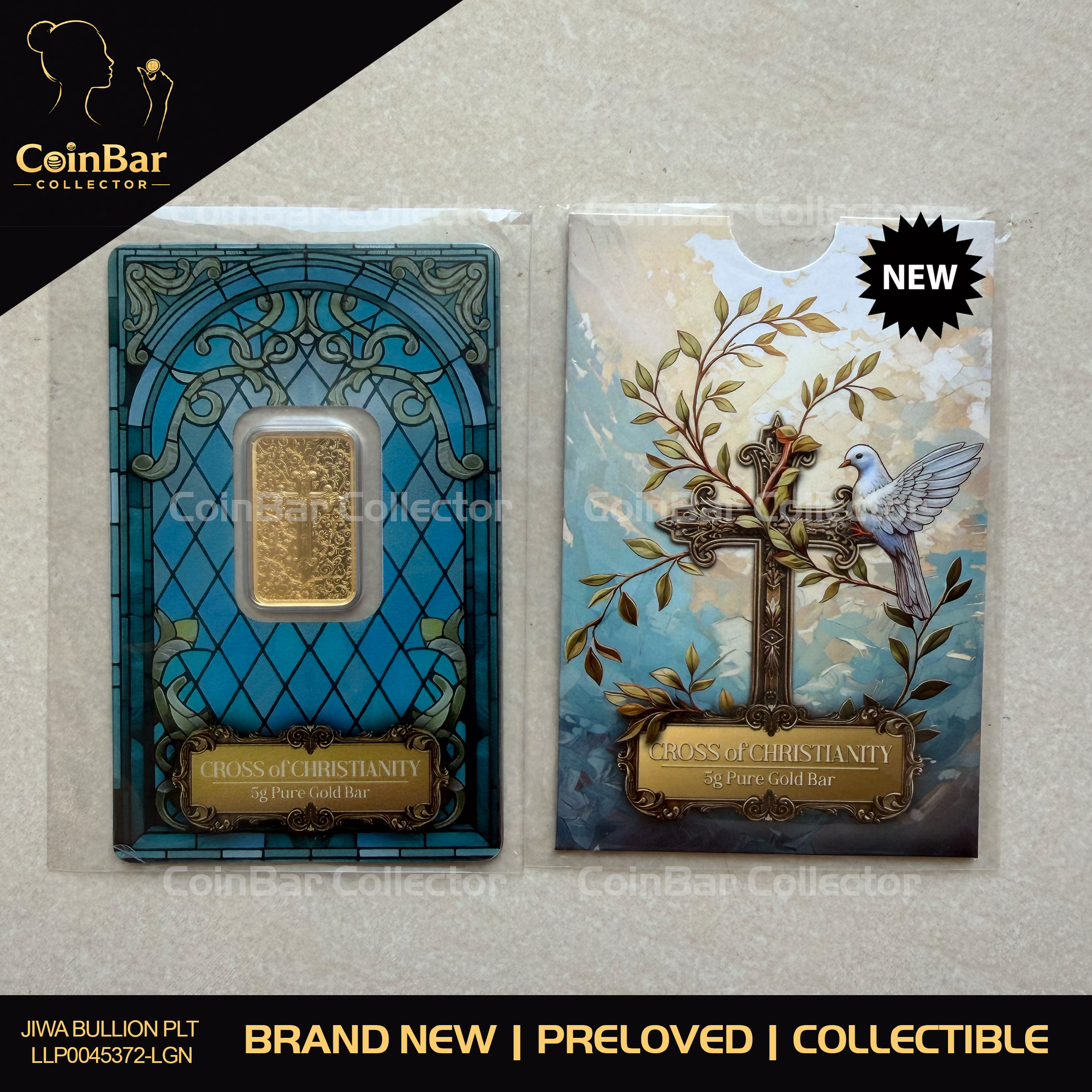 (SN 693) PAMP Cross Christianity 5g 🇨🇭Swiss Fine Gold Bar 999.9 十字基督