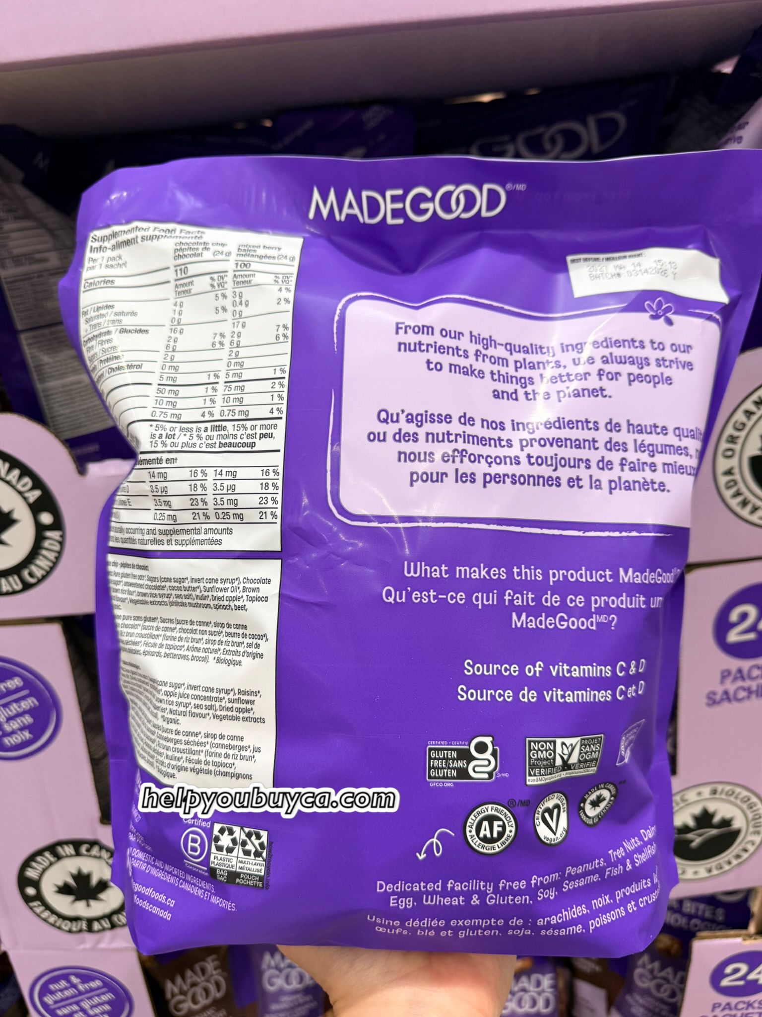 MadeGood Granola Minis 有機迷你燕麥脆脆 24g x 24包