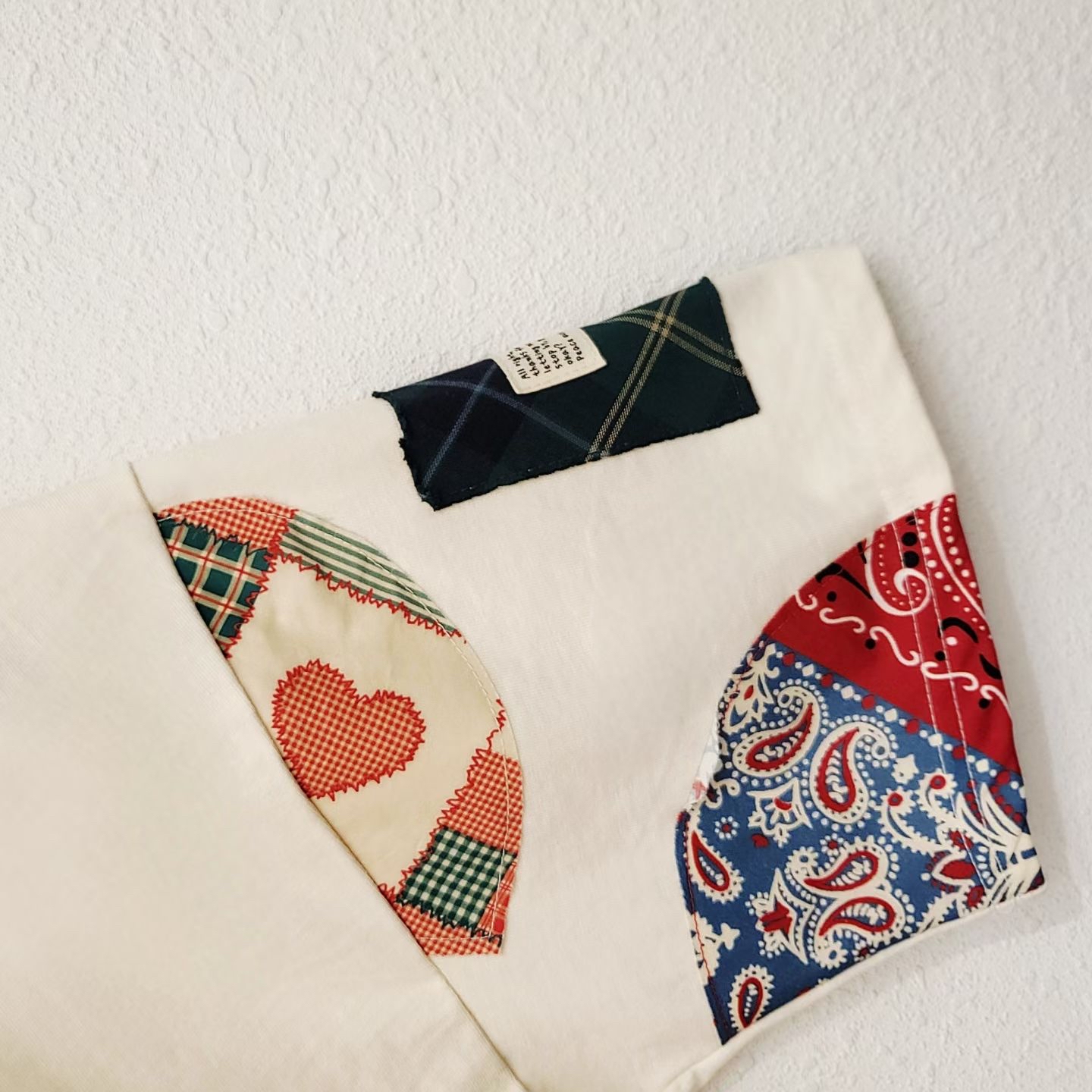 GU TR colorful fabric patch top 