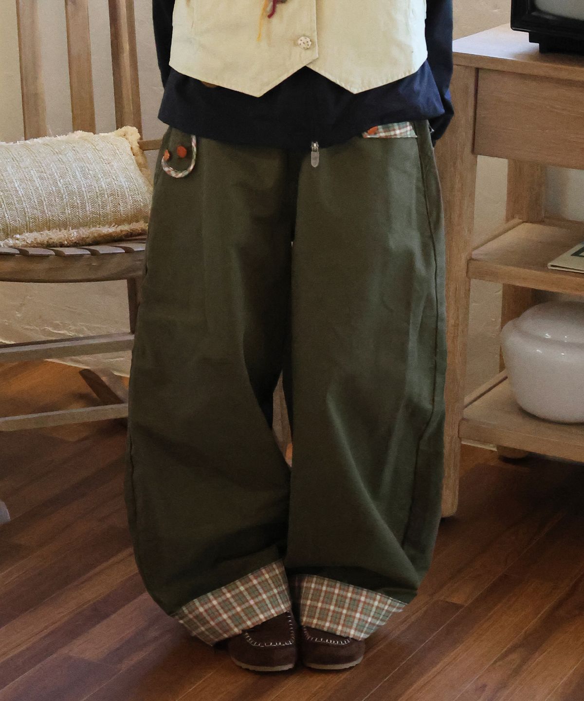  🇰🇷訂購｜RuNaKi'Hu' 26SS｜WXP085 Shiawase Check Color Contrast Balloon Pants 3色 