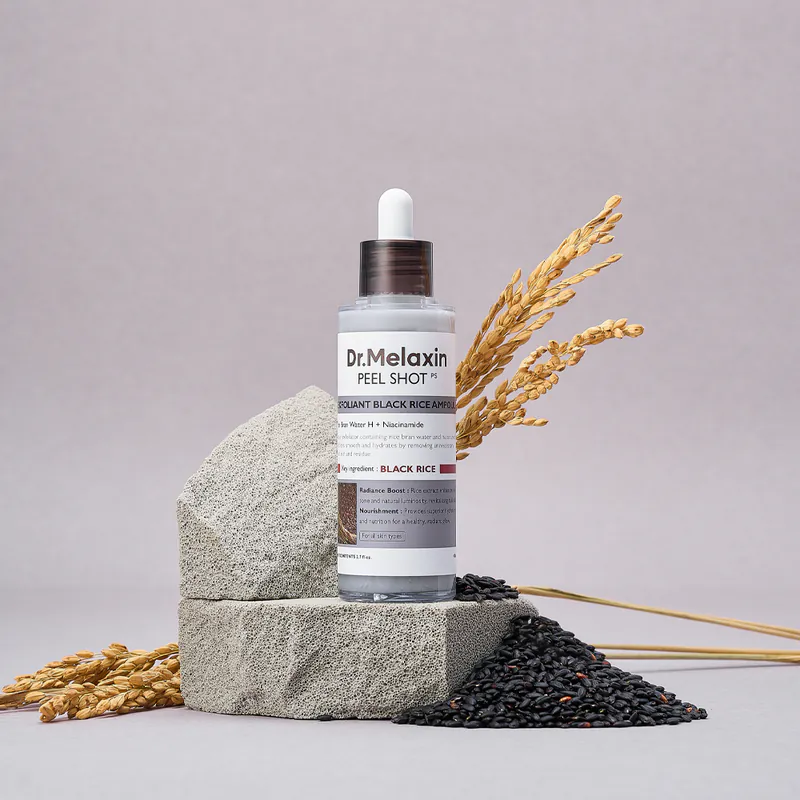 Dr.Melaxin PEEL SHOT EXFOLIATING BLACK RICE AMPOULE (黑米去角質柔膚精華) (80ml)