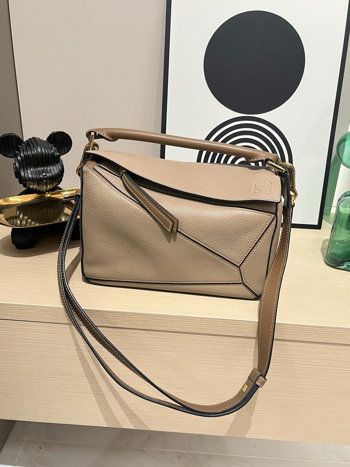 Loewe Puzzle Small Sand 100%Authentic, 98%New ✅Dust bag