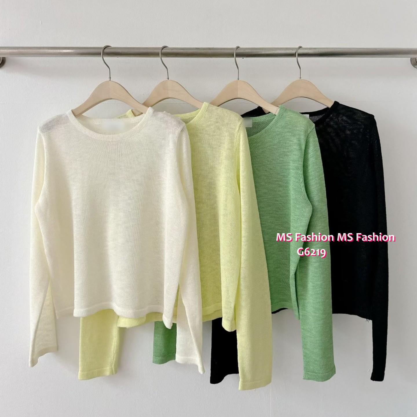 G6219 韓國🇰🇷淨色針織線料top