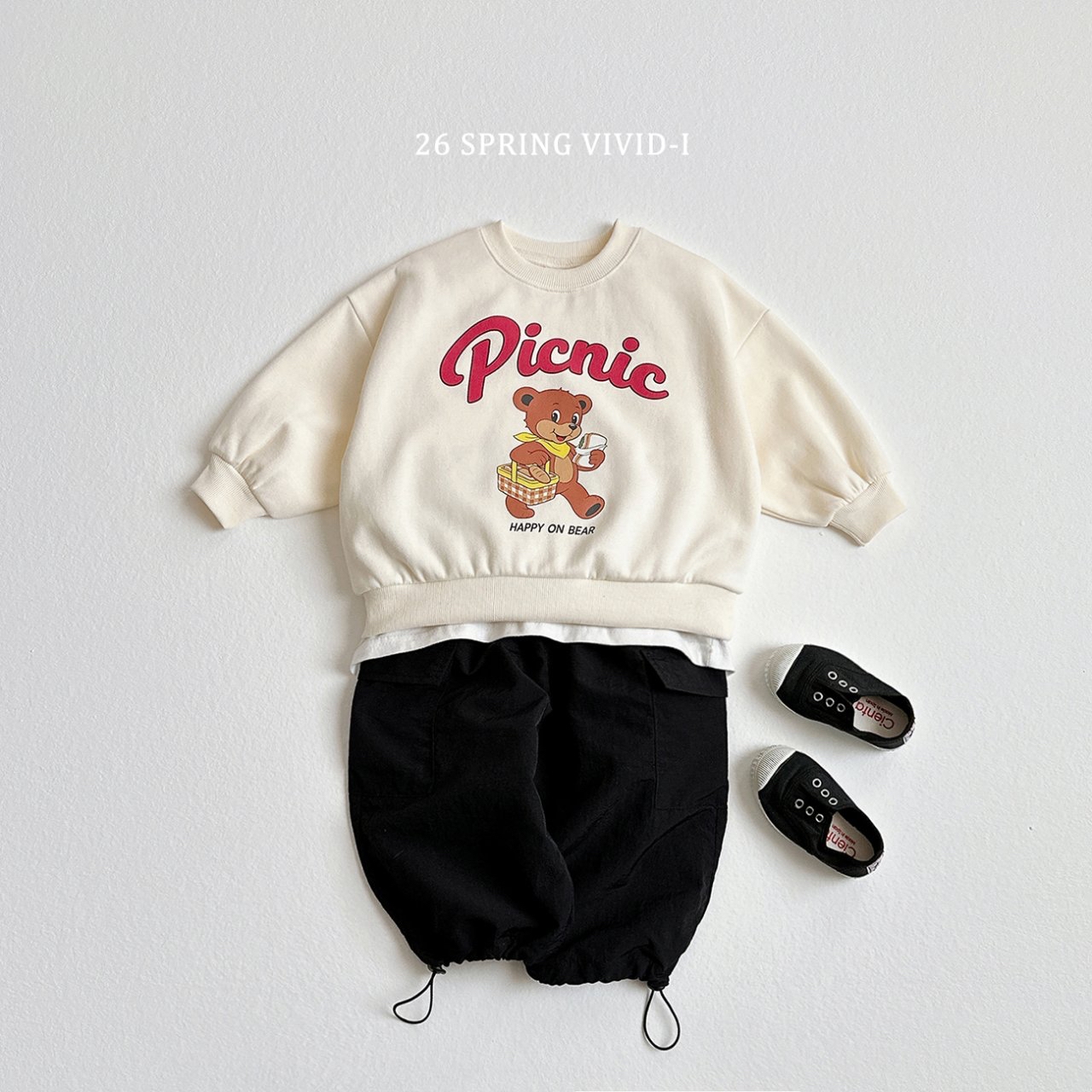 🌸預訂 韓國直送🌸🇰🇷VIVIDI三色可愛動物印花寬鬆衛衣