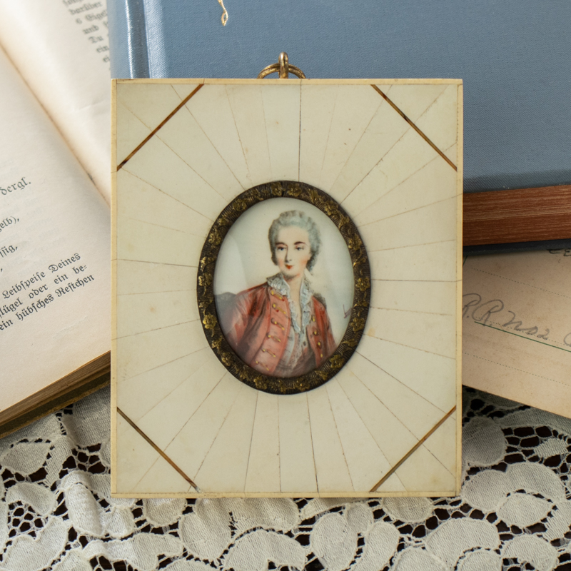 Mid-century German Hand-painted Miniature Art/Mini Wall plaque painting(NA0748)