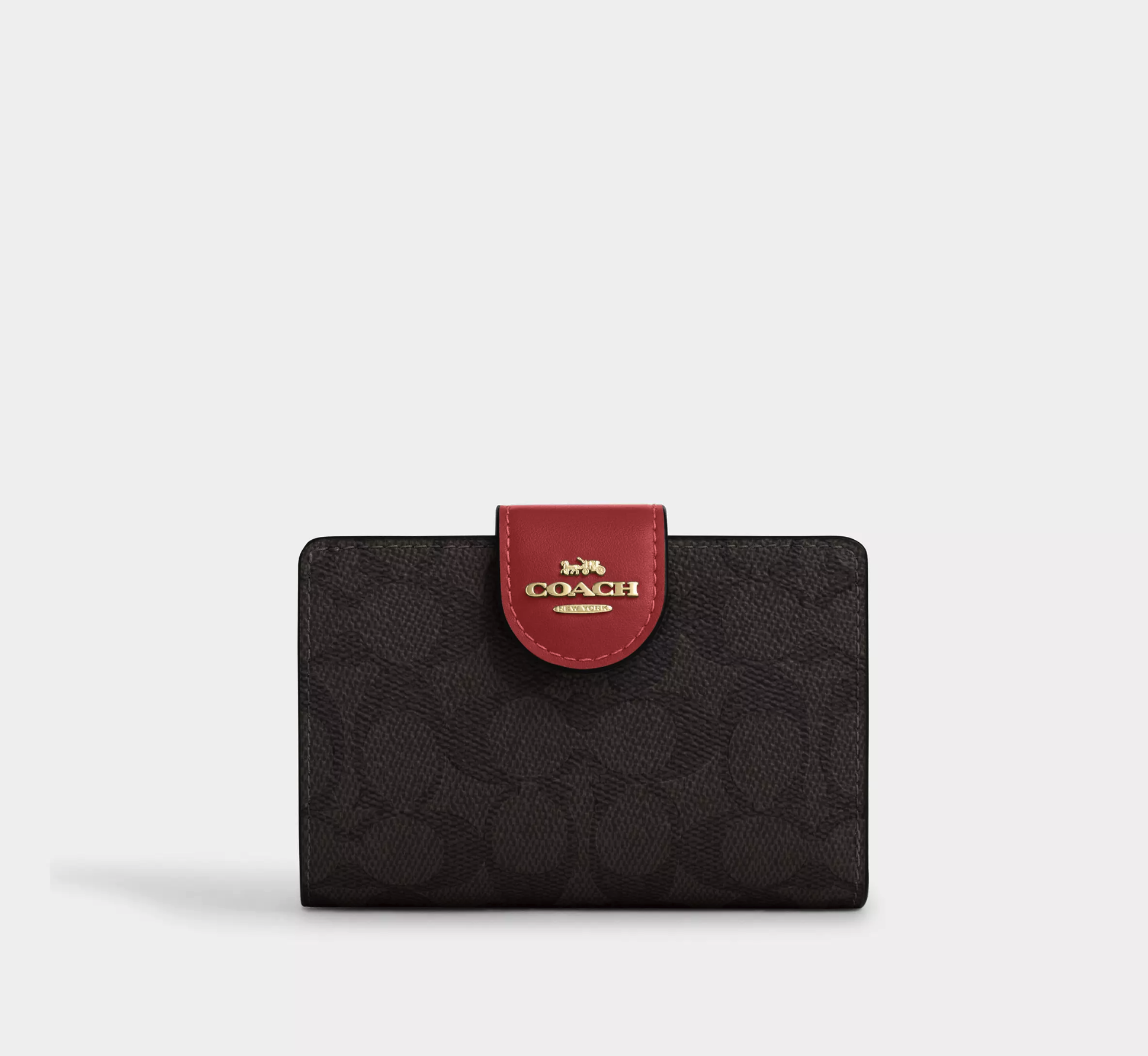 Coach Medium Corner Zip Wallet in Signature Canvas