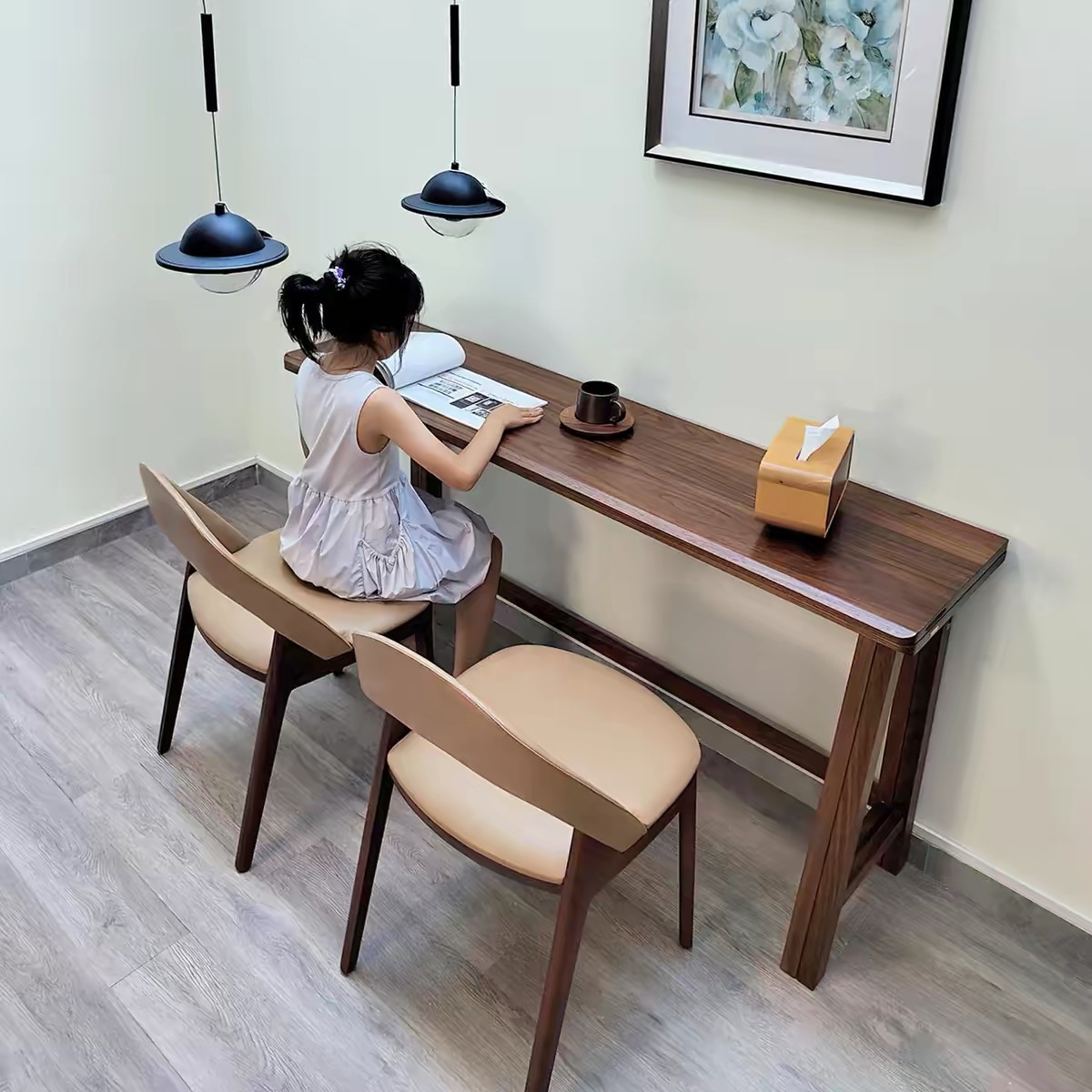 三摺疊實木變形餐枱 細空間魔術師 多功能可擴展 環保耐用物料 table