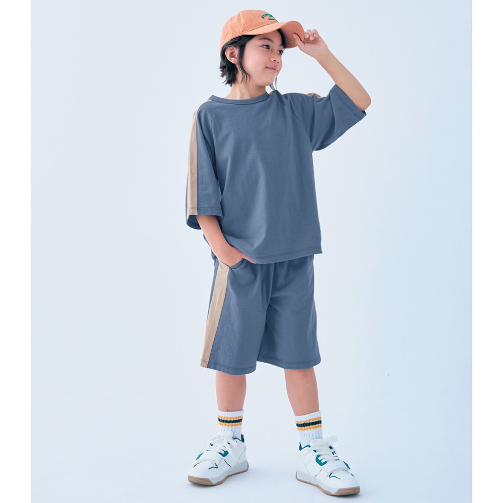 🆕【⭐訂購⭐】🌀 🇯🇵 日本直送🇯🇵 寬鬆版型 輕薄透氣 條紋 短袖TEE+短褲 套裝［2款選］ 🌀 [ELCA-0224][260524]