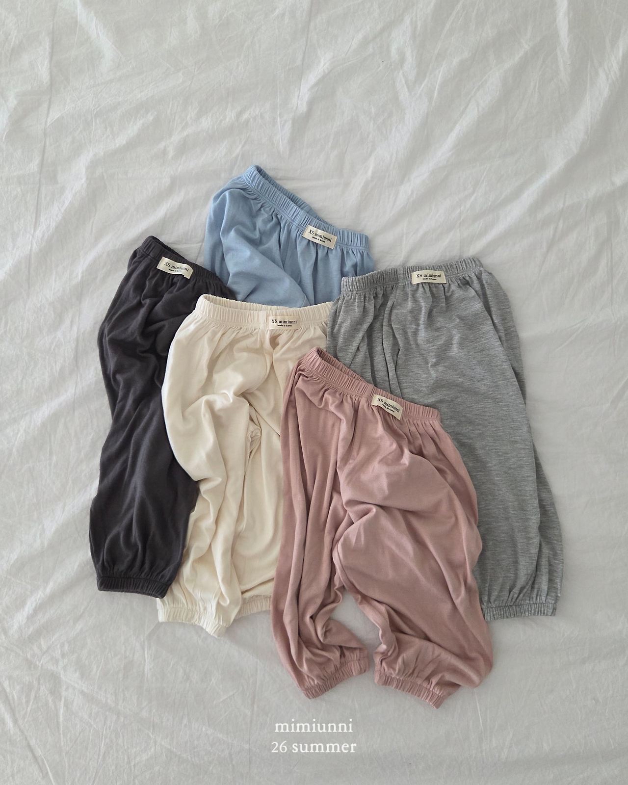 Mimiunni | 1+1 soft pants (Ivory L105-115 +Grey XL 115-120)