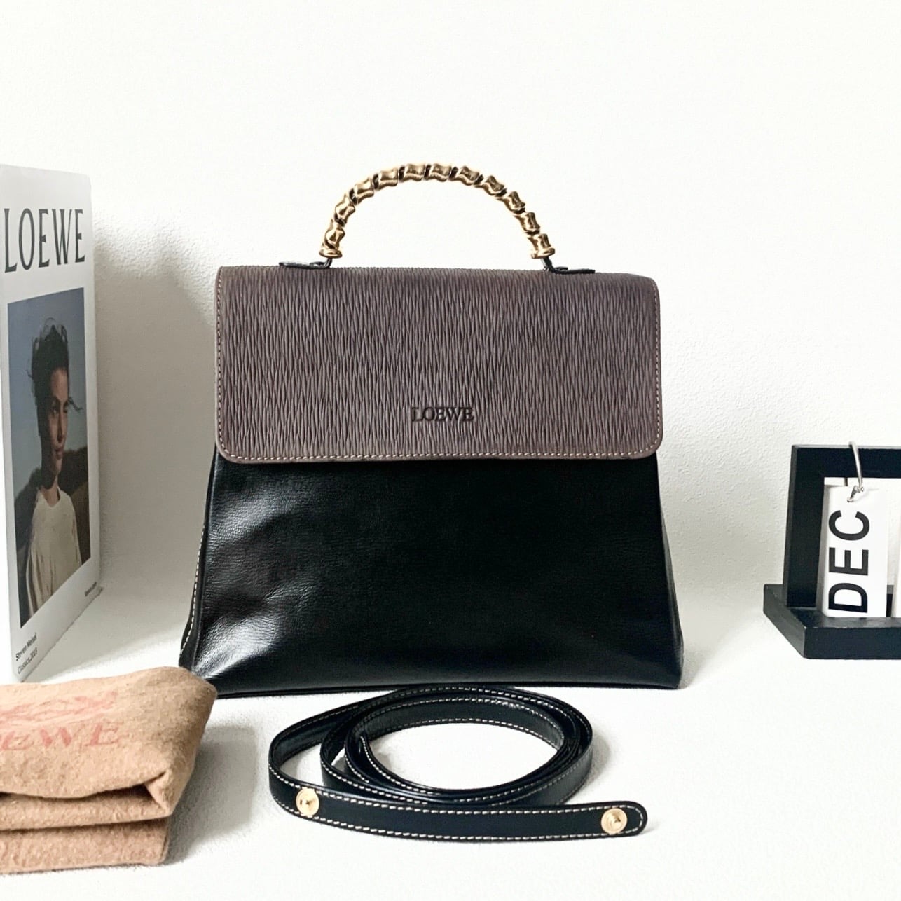【預訂貨品】Loewe黑金蛇骨Kelly