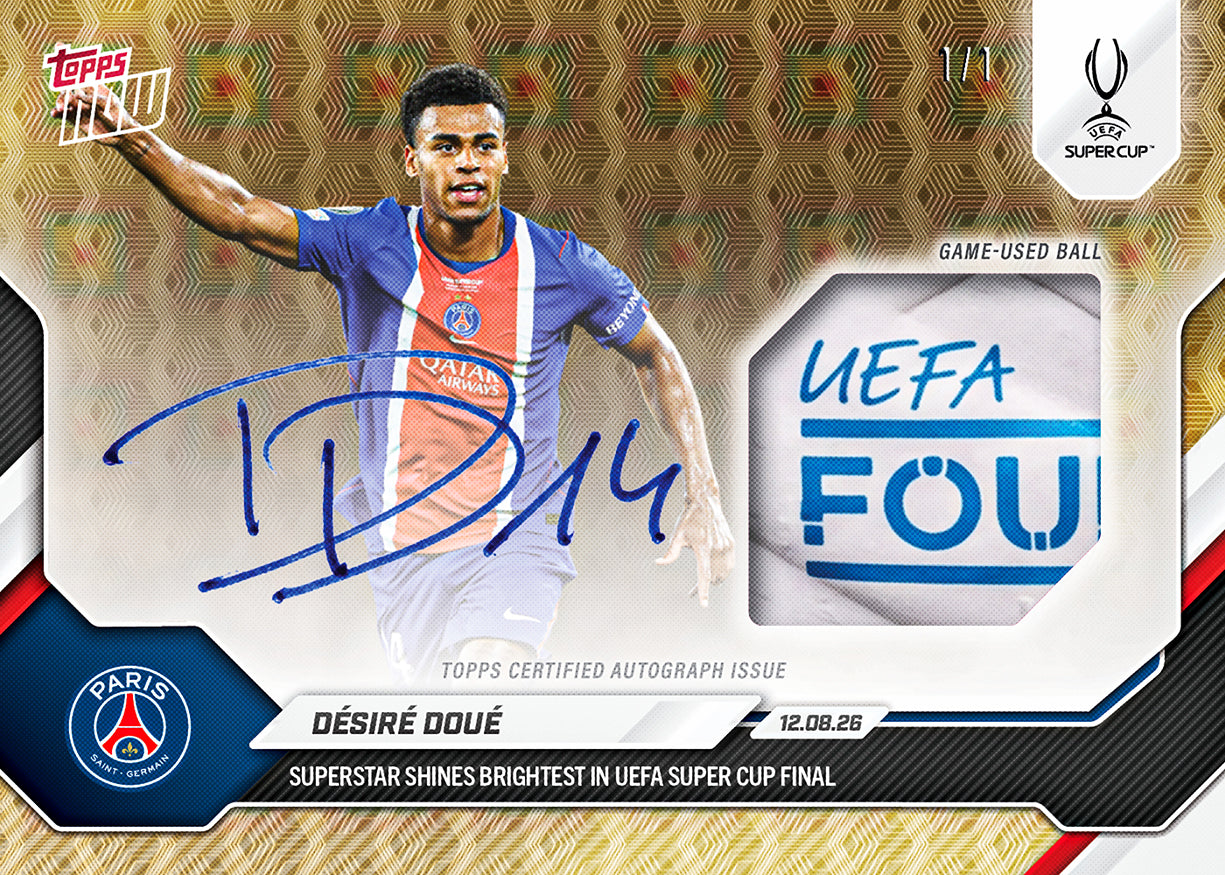 Désiré Doué - 2026/27 UCL Topps NOW® #2 UEFA Super Cup 入球卡【團購】