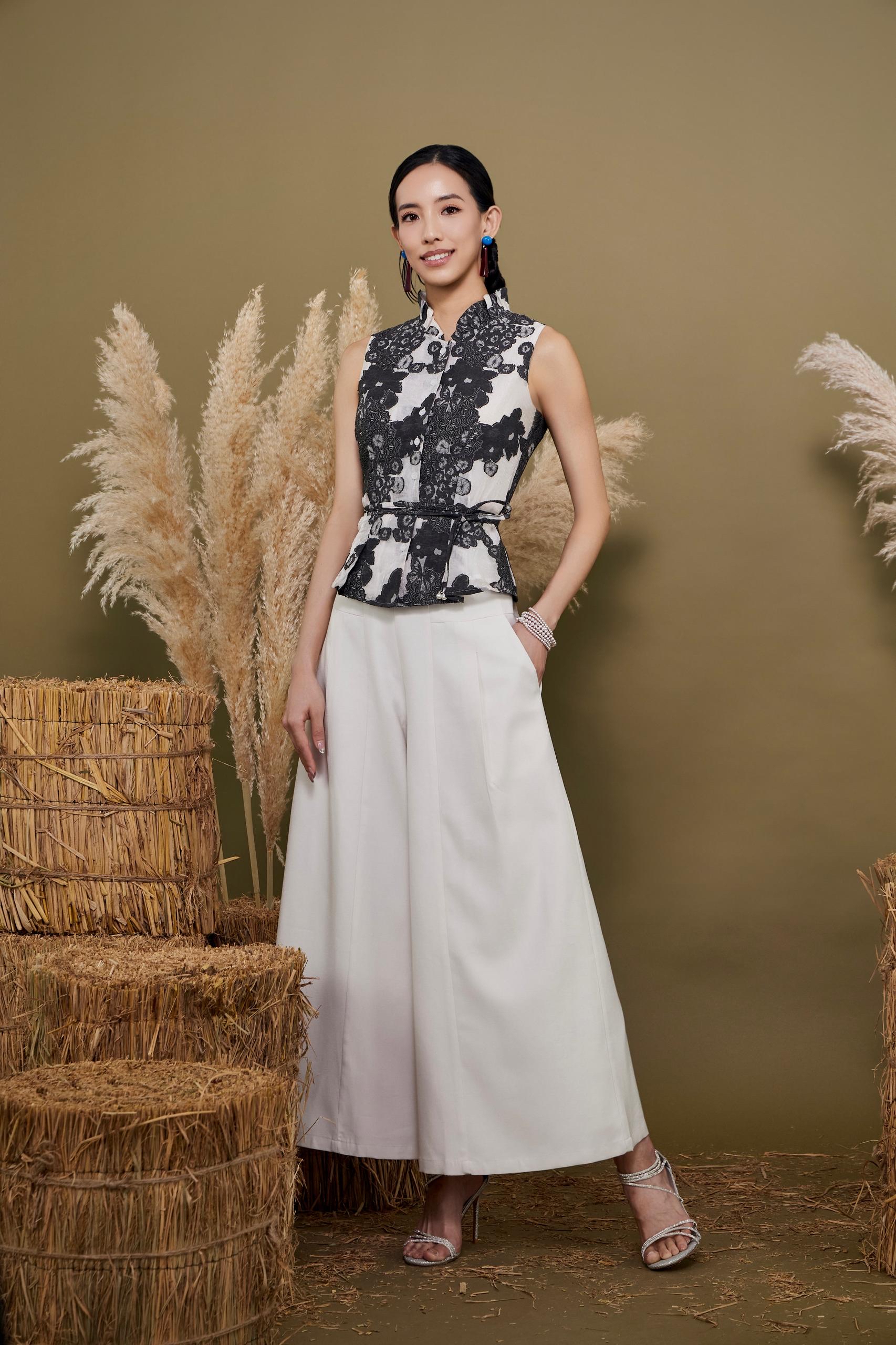 CP1675 Tailored Flared Wide-Leg Culottes