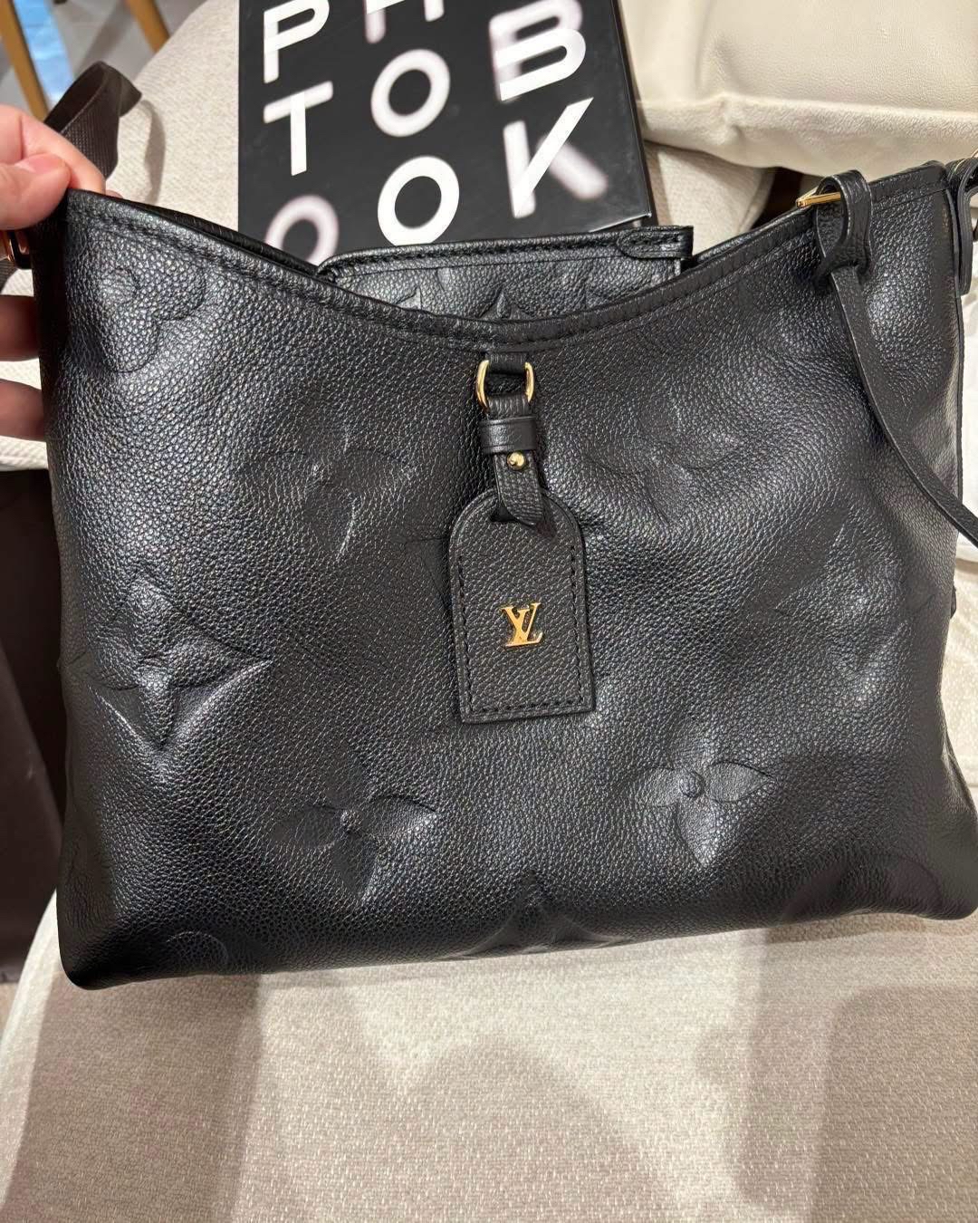 Lv carryall pm Monogram Empreinte Leather 100%Authentic,95%new ✅肩帶✅塵袋✅pouch