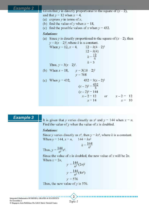 Secondary 2 Integrated Mathematics Numbers, Graphs & Statistics