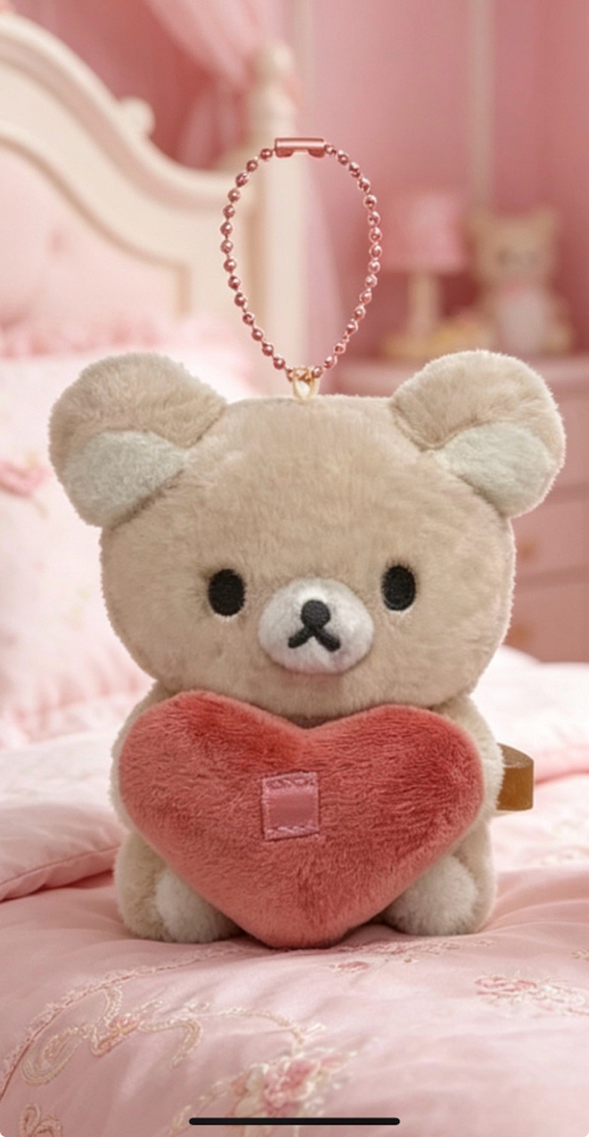 [預訂9月中到貨］鬆弛熊心心掛飾