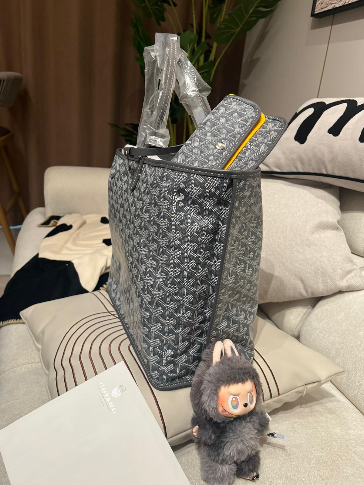 全新 Goyard Anjou pm grey 100%Authentic,100%new ✅收據✅dust bag