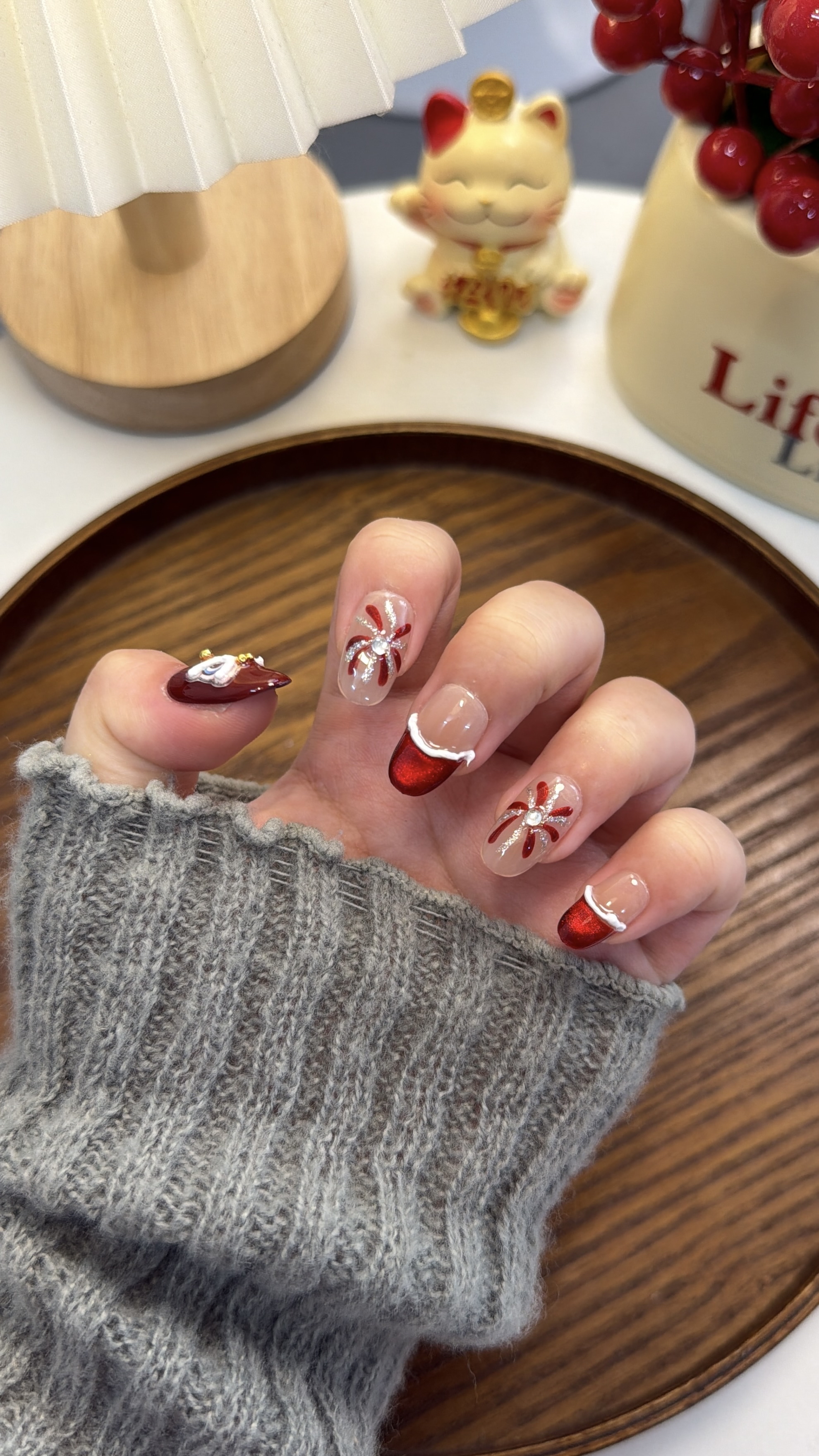 瑞狮纳福 短椭圆 