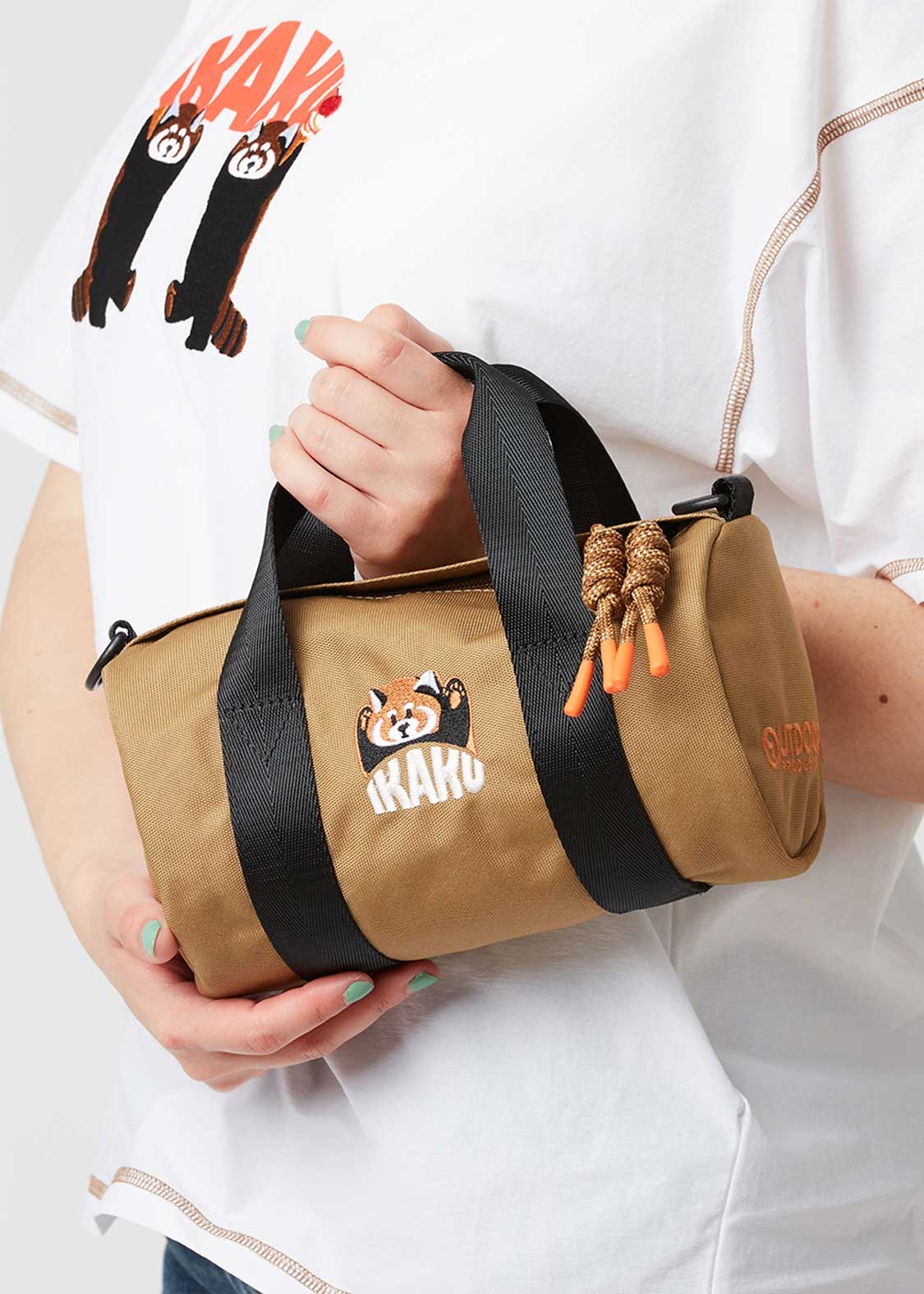 📦訂購 日本限定 OUTDOOR x graniph IKAKU Red Panda 小熊貓 2WAY 兩用手提單肩包