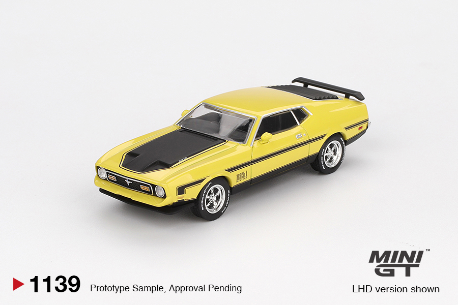 Mini GT 1/64 Ford Mustang Mach1 Grabber Yellow - MGT01139-L