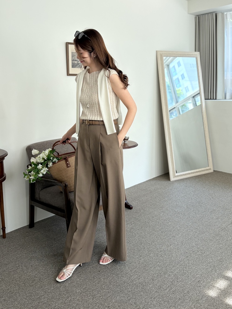 [輕薄!] Summer Timeless Rayon Pants (Brown)