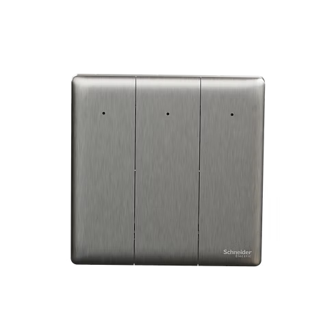 施耐德 Unica X 炫星銀 3位單控 帶指示燈 開關掣