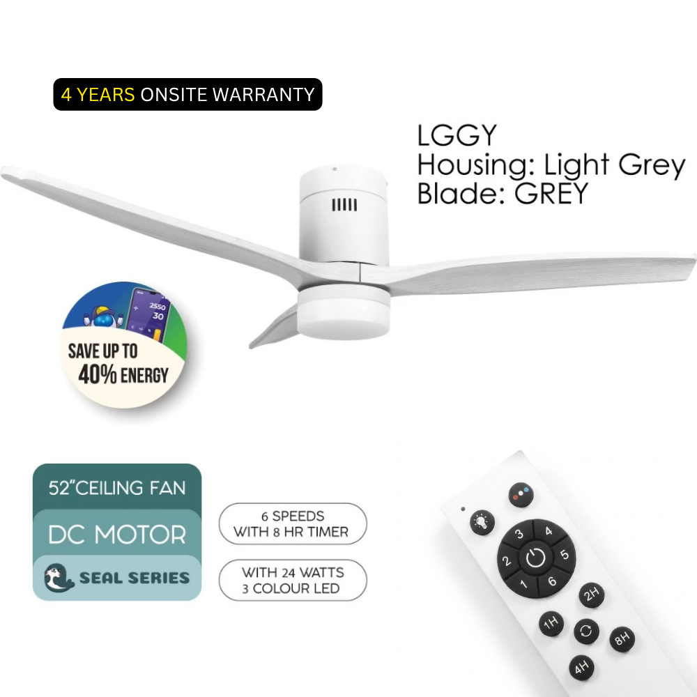 iFan 52in DC Motor Ceiling Fan 6 Speed Selection (IF8352) RU