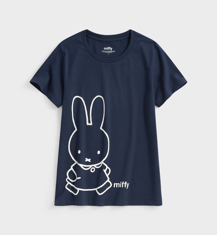 預購 miffy TW 棉 tee walking BL