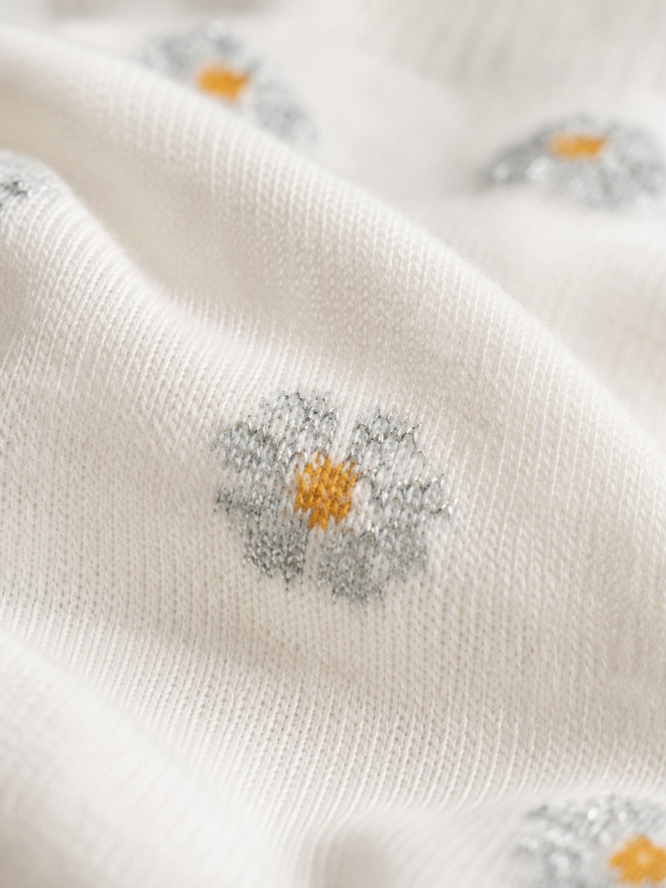 Korean Blink Daisy High Crew Socks