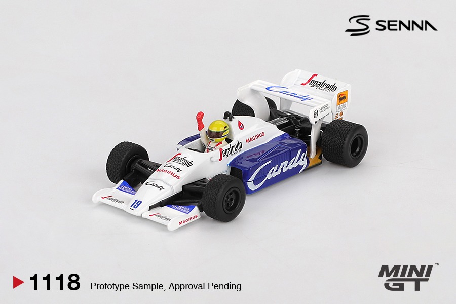 Mini GT 1/64 Toleman TG184 #19 Ayrton Senna 1984 Monaco Grand Prix 2nd Place - MGT01118-BL