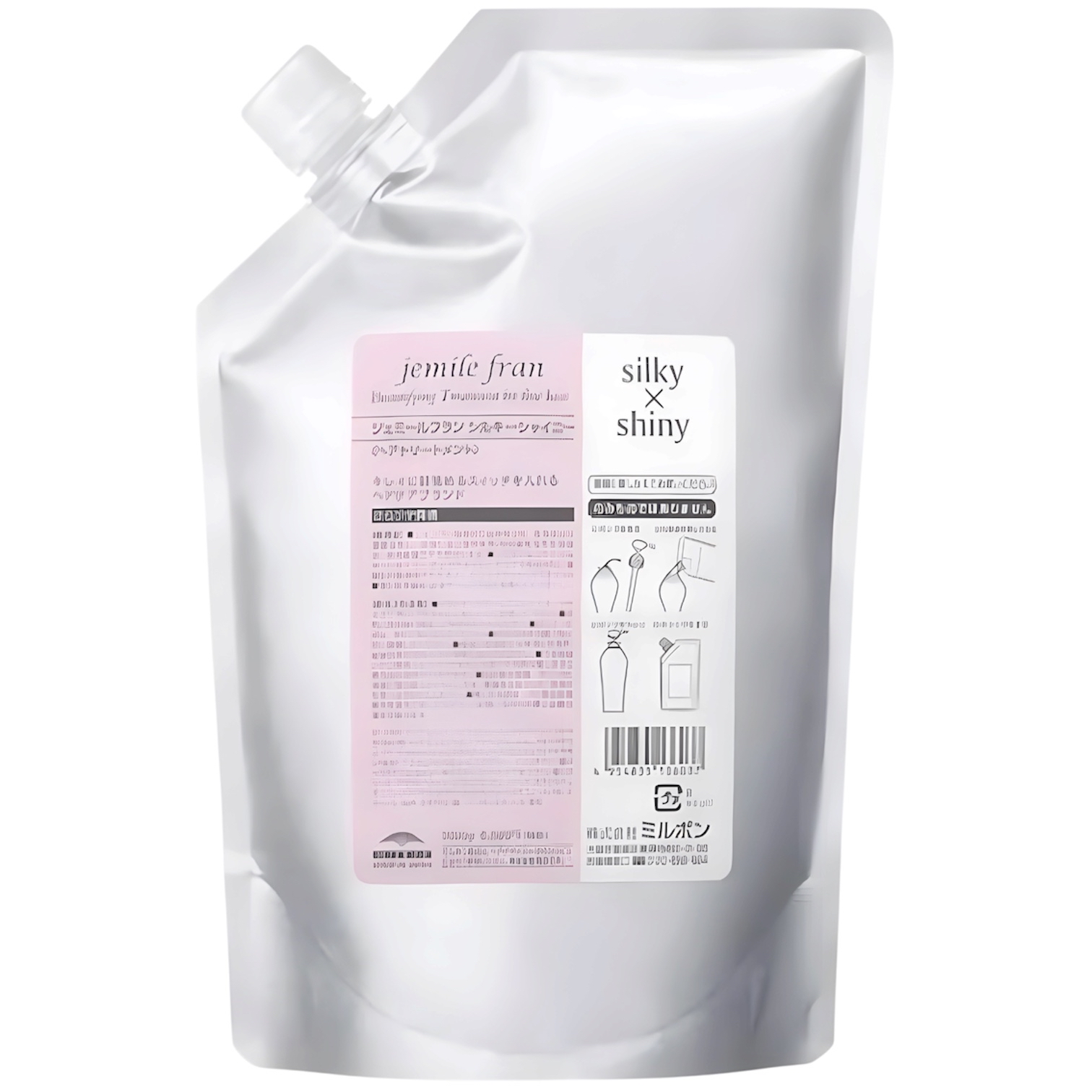 MILBON jemile fran Beautifying Treatment Refill for Fine Hair - Silky X Shiny 絲滑亮澤護髮素補充裝（細軟及普通髮質適用）2500g 