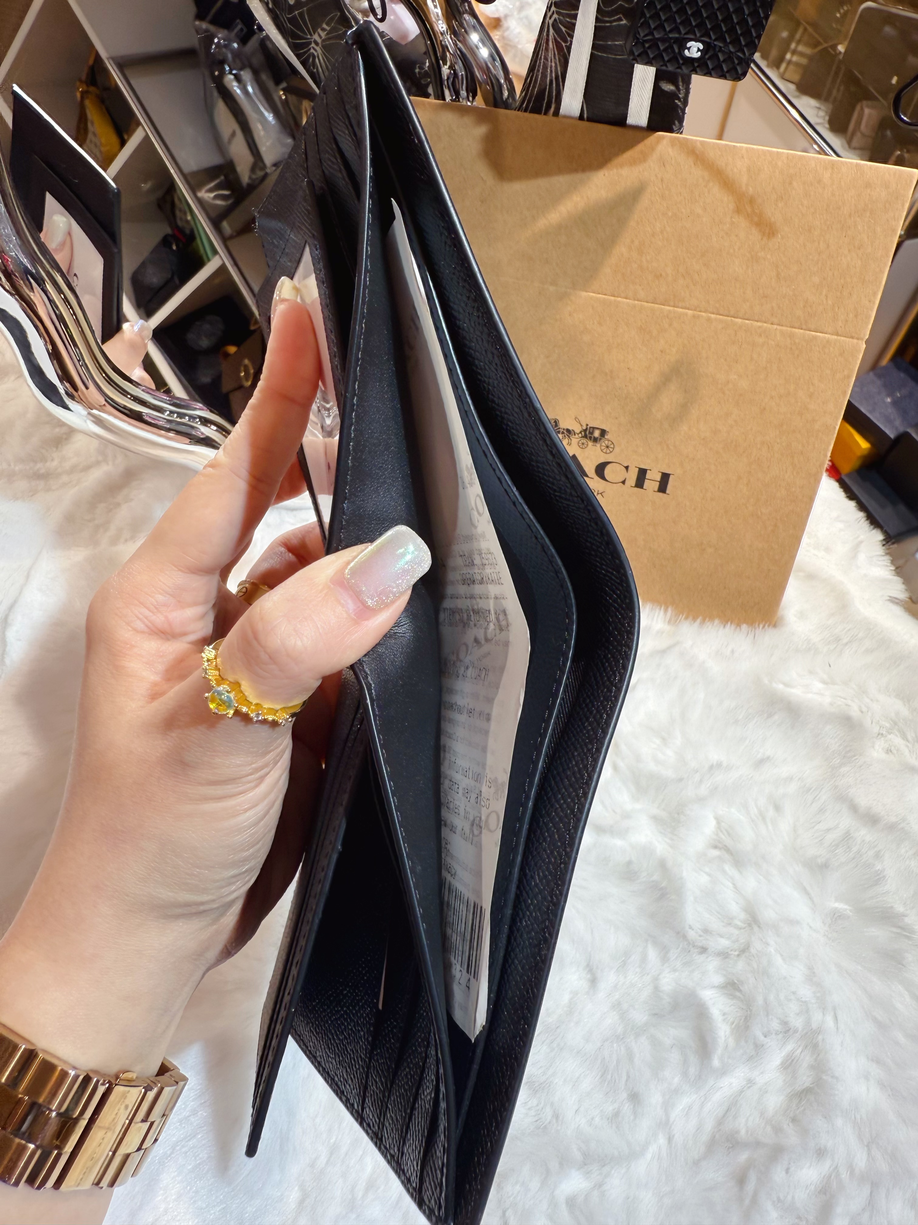 Coach bi fold wallet 1205/sf/blk