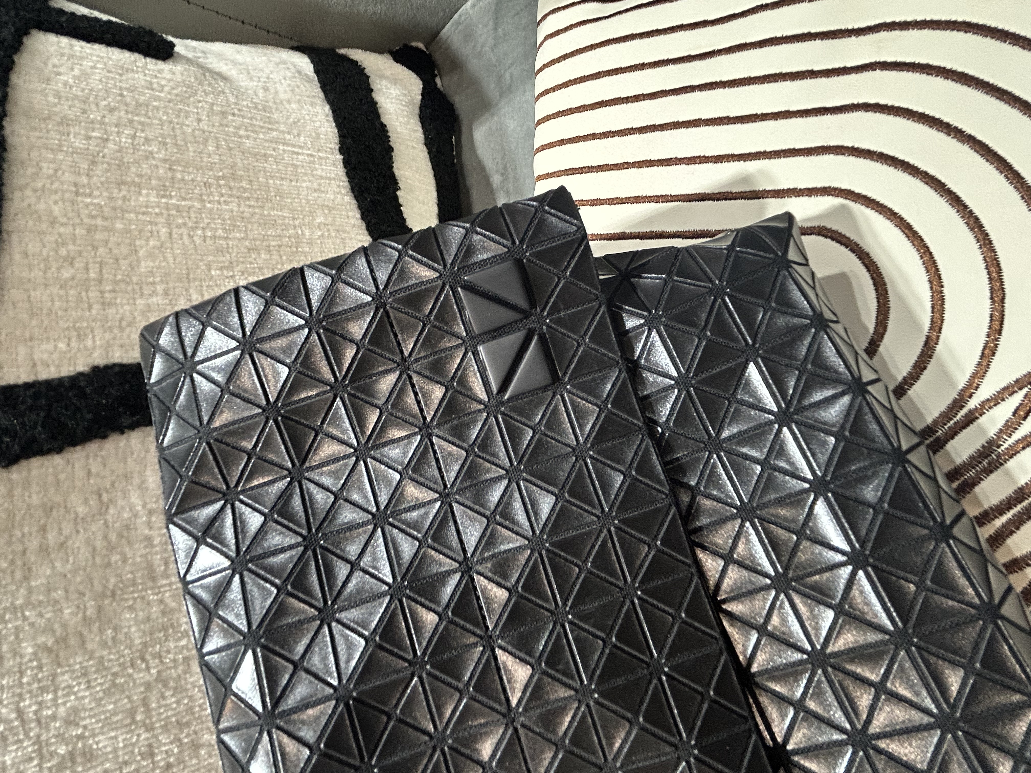 Issey Miyake Bao Bao Fold Clutch Bag Black pouch 100%Authentic, 98%New
