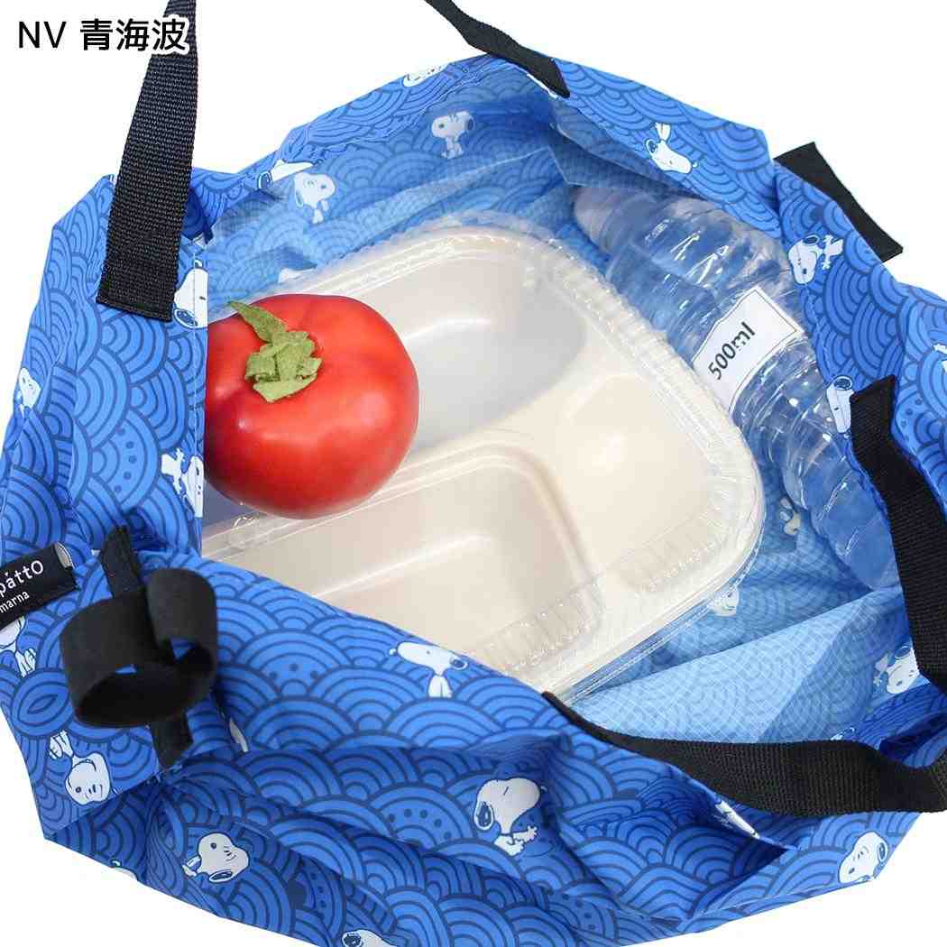 現貨｜Snoopy 日本 Shupatto Compact Bag 可摺 環保袋 S Size (青海波圖案 SPZ-4365)