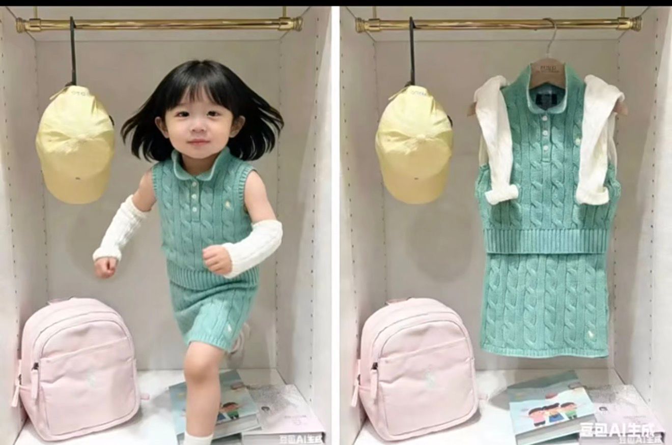 $178套。廠單RL polo 薄荷綠女孩無袖套裝