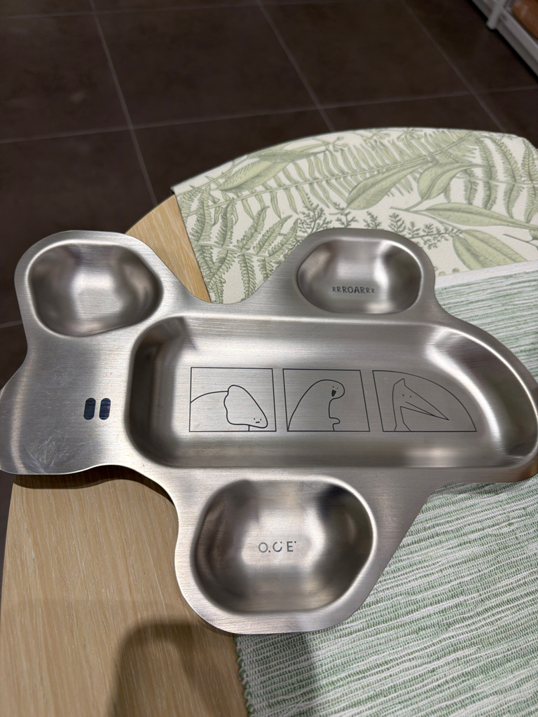 Black & White Children Stainless Steel Plate