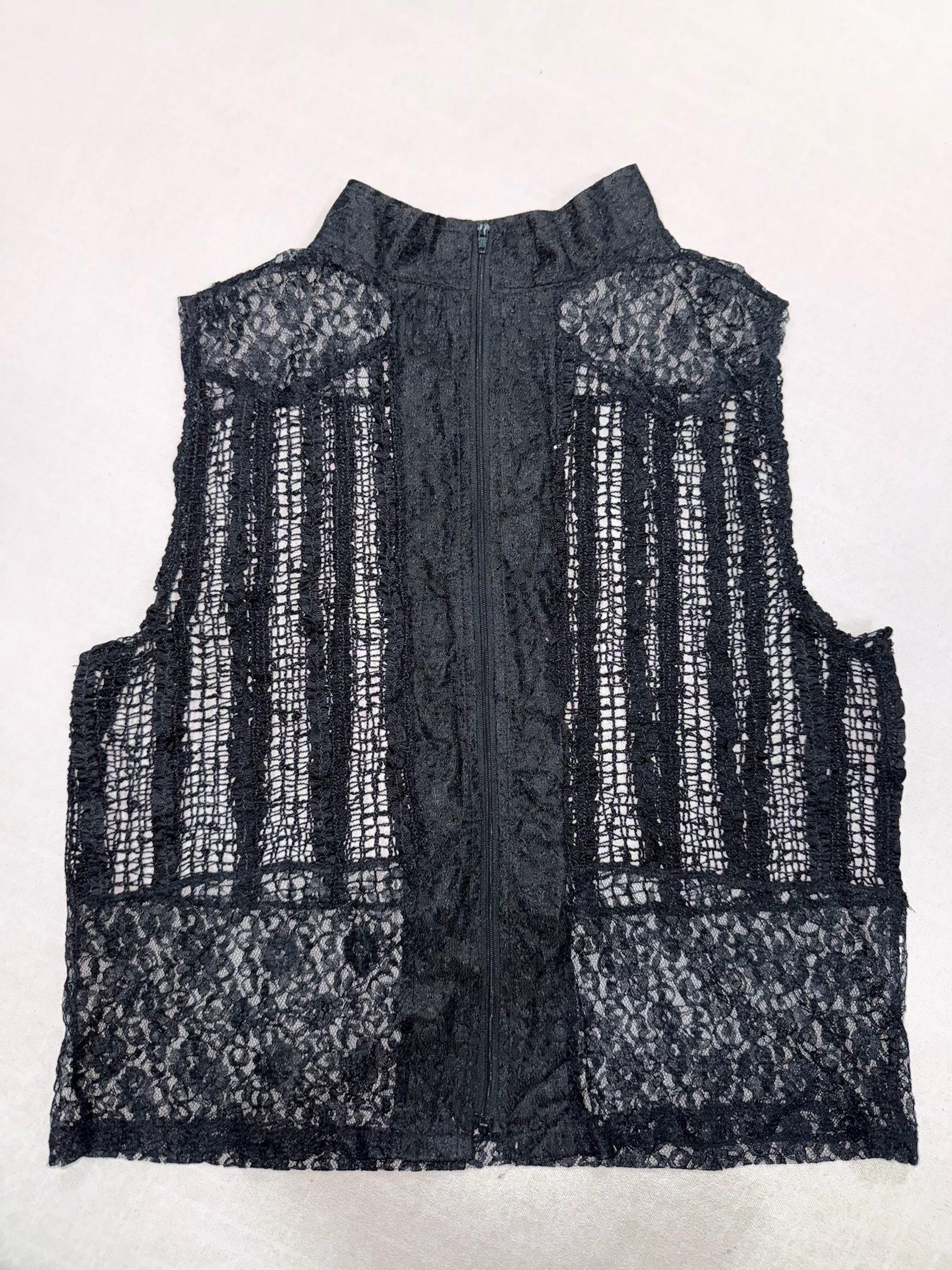 Vintage Lace Sheer Striped Outer