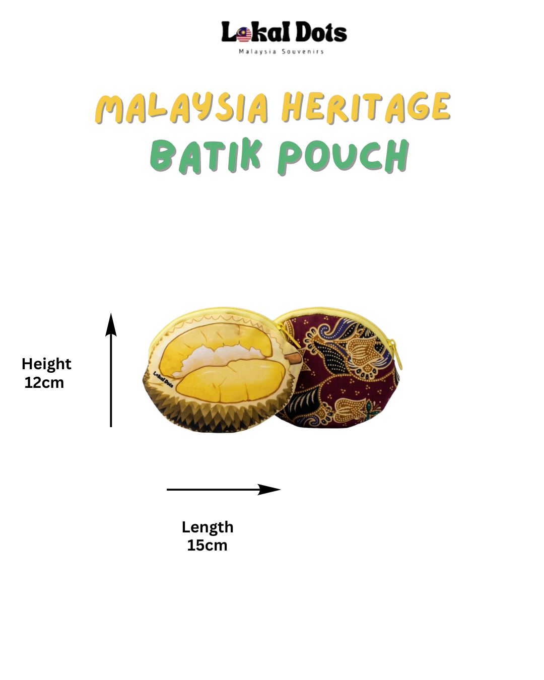 LD46 - Malaysia Heritage Batik Pouch (Durian) 