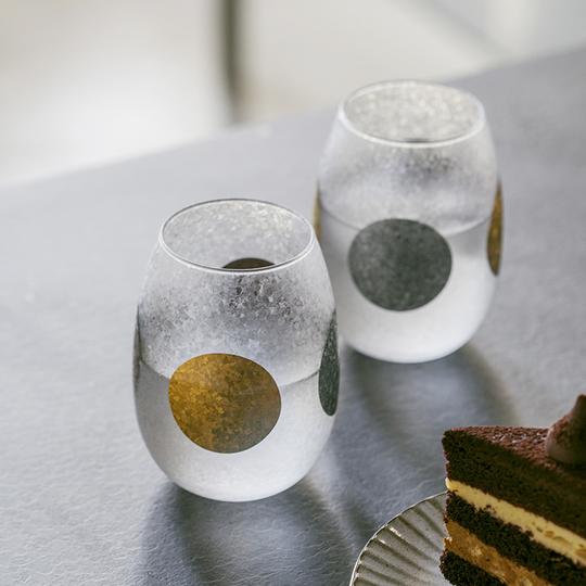 日本製 Ishizuka Glass 石塚硝子 日月磨砂玻璃杯套裝