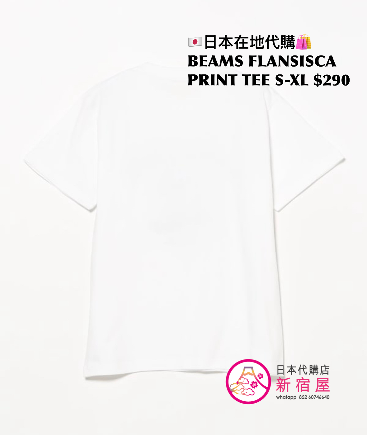 BEAMS FLANSISCA PRINT T-SHIRT