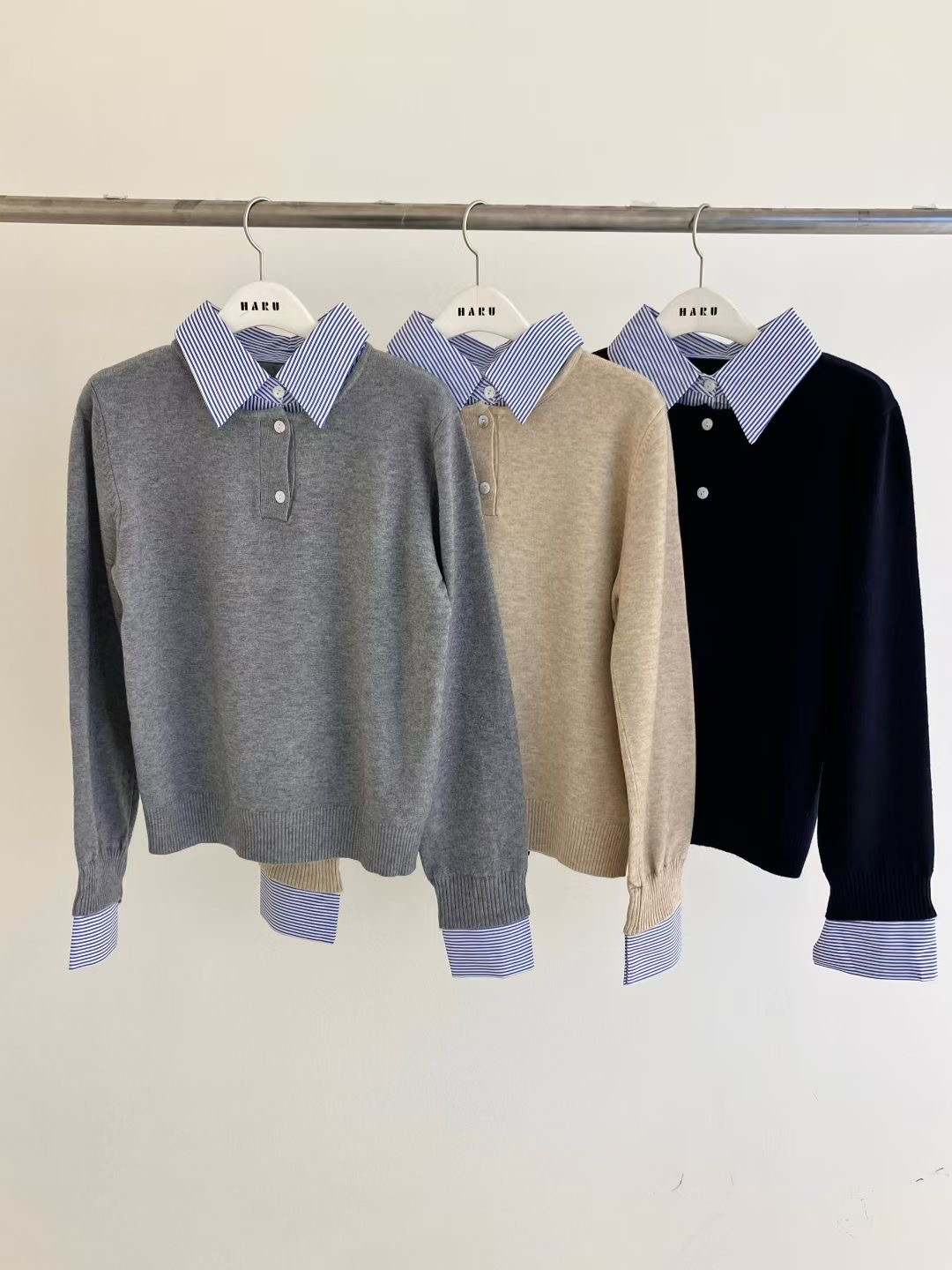 🇰🇷| SHIRT WITH KNIT TOP