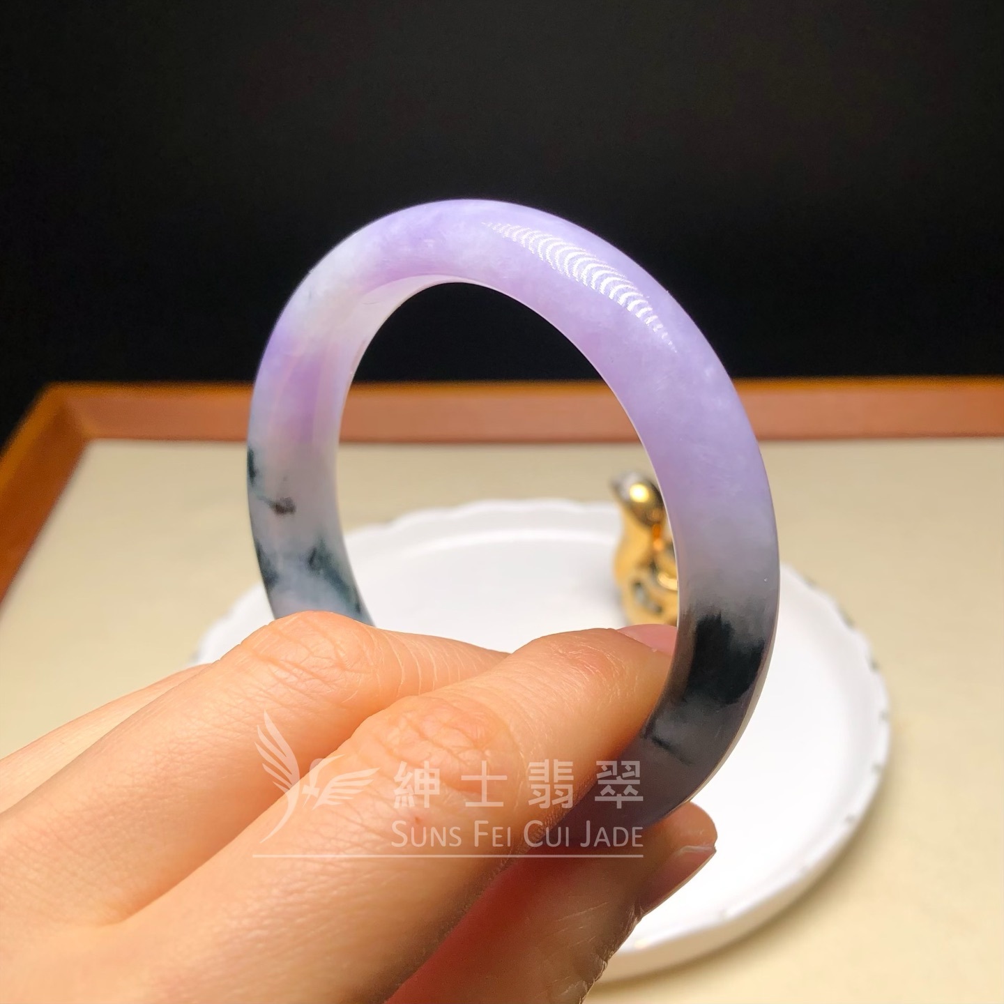 木那藍紫飄花福鐲54.3mm