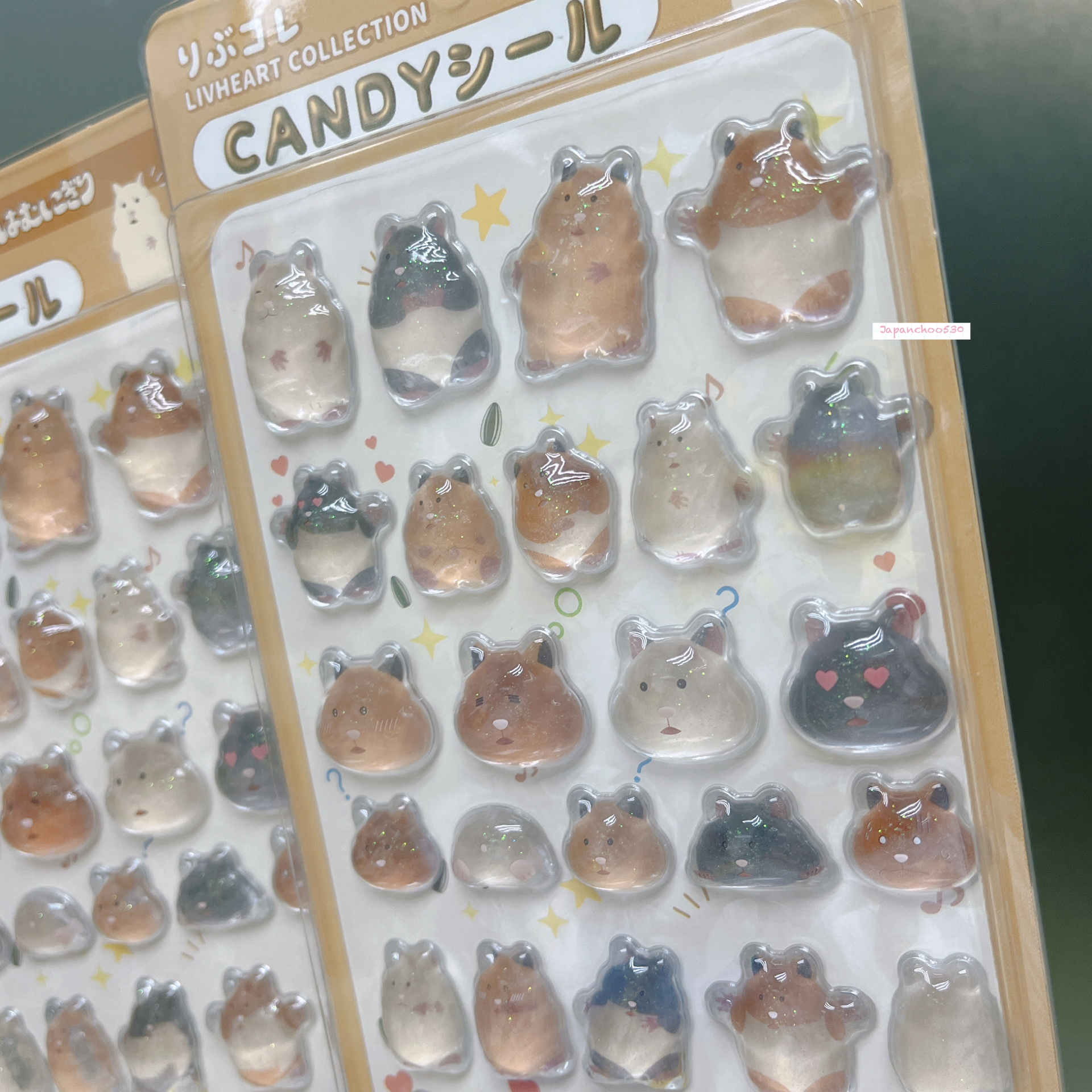 日本現貨/預訂📍日本可愛小倉鼠立體水晶貼紙