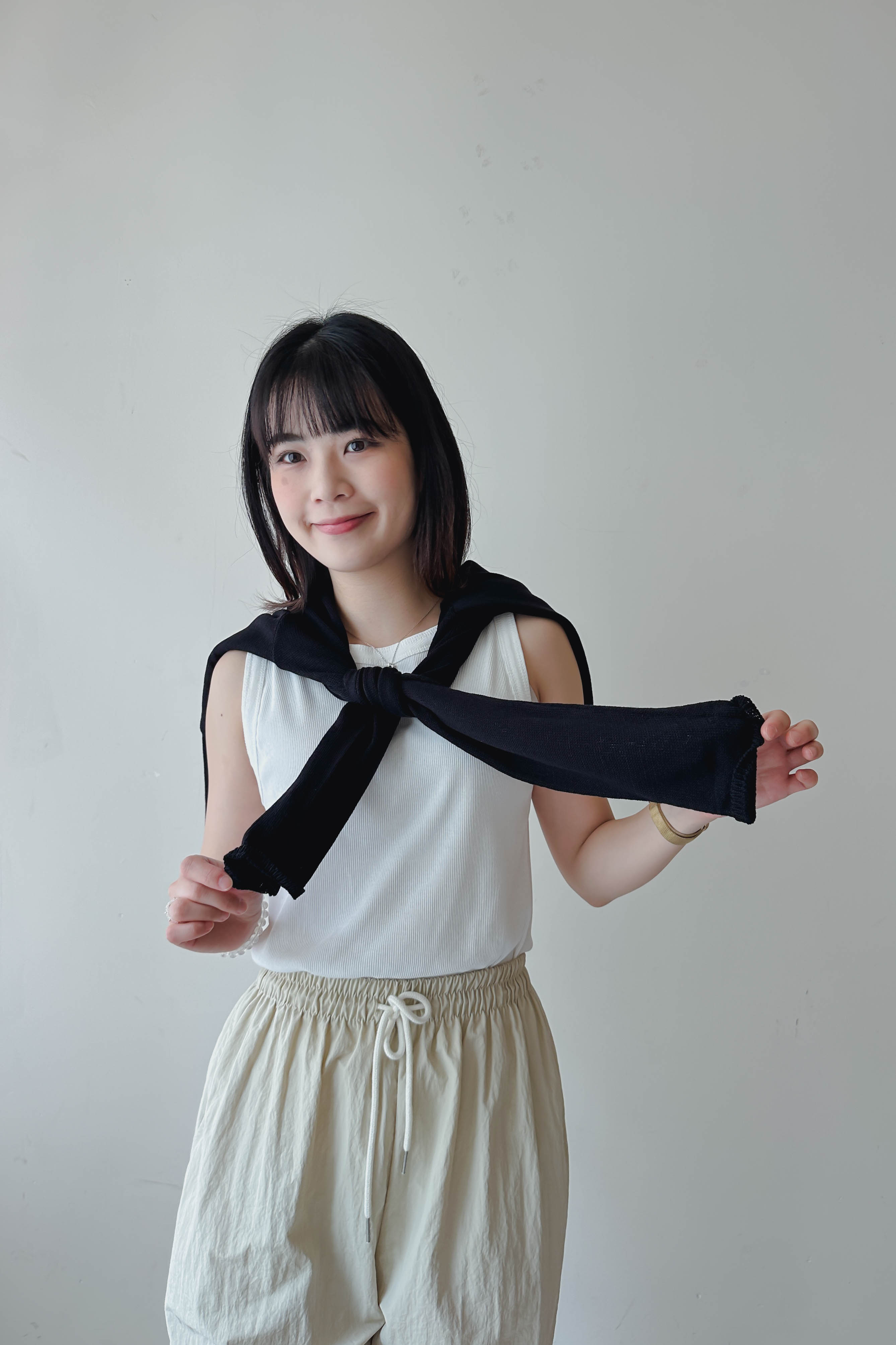 純色船領入肩背心 (四色入)