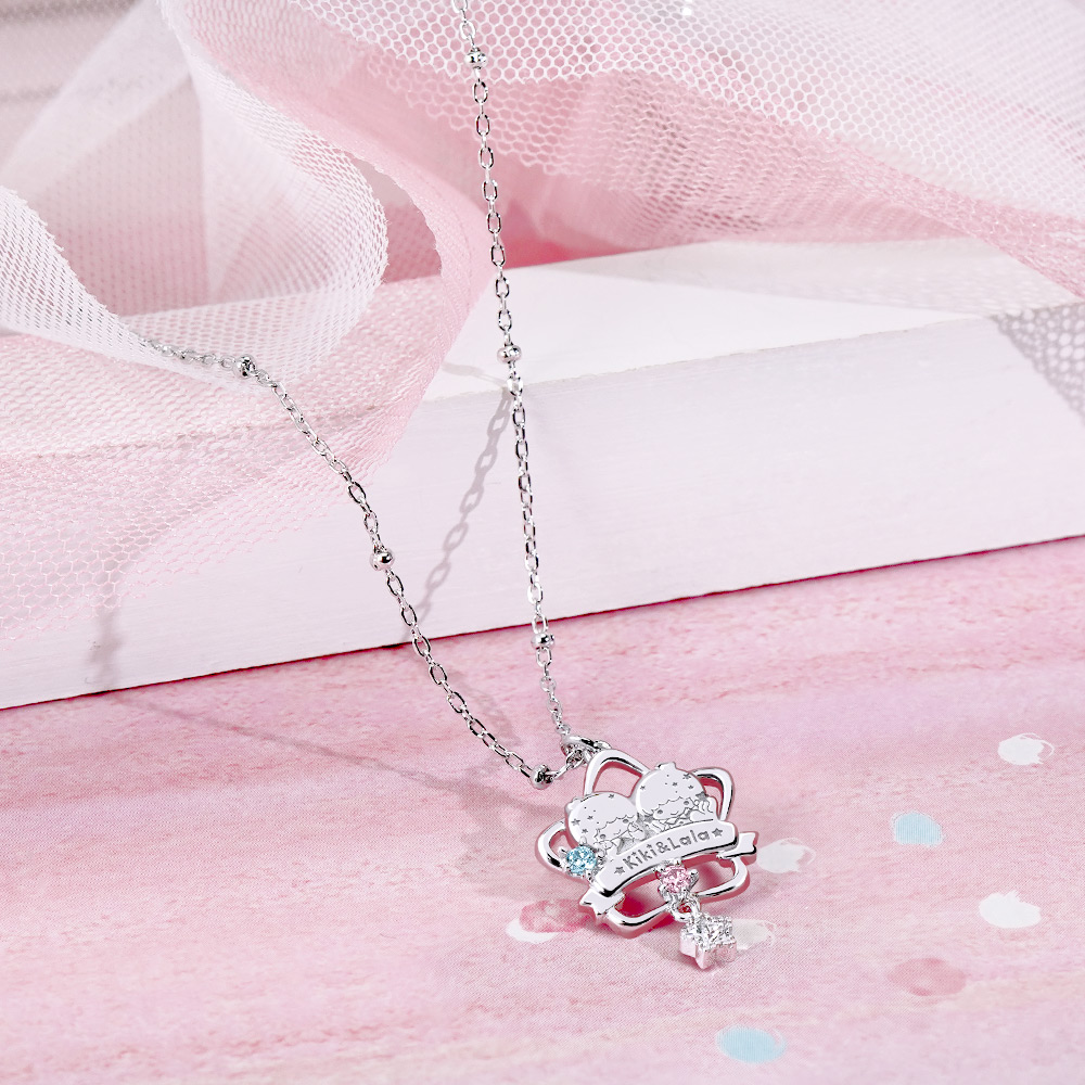 📦訂購 台灣限定 STORY 故事銀飾 X 三麗鷗 Sanrio Little Twin Stars 50th星舞系列 雙子星晶鑽純銀頸鏈