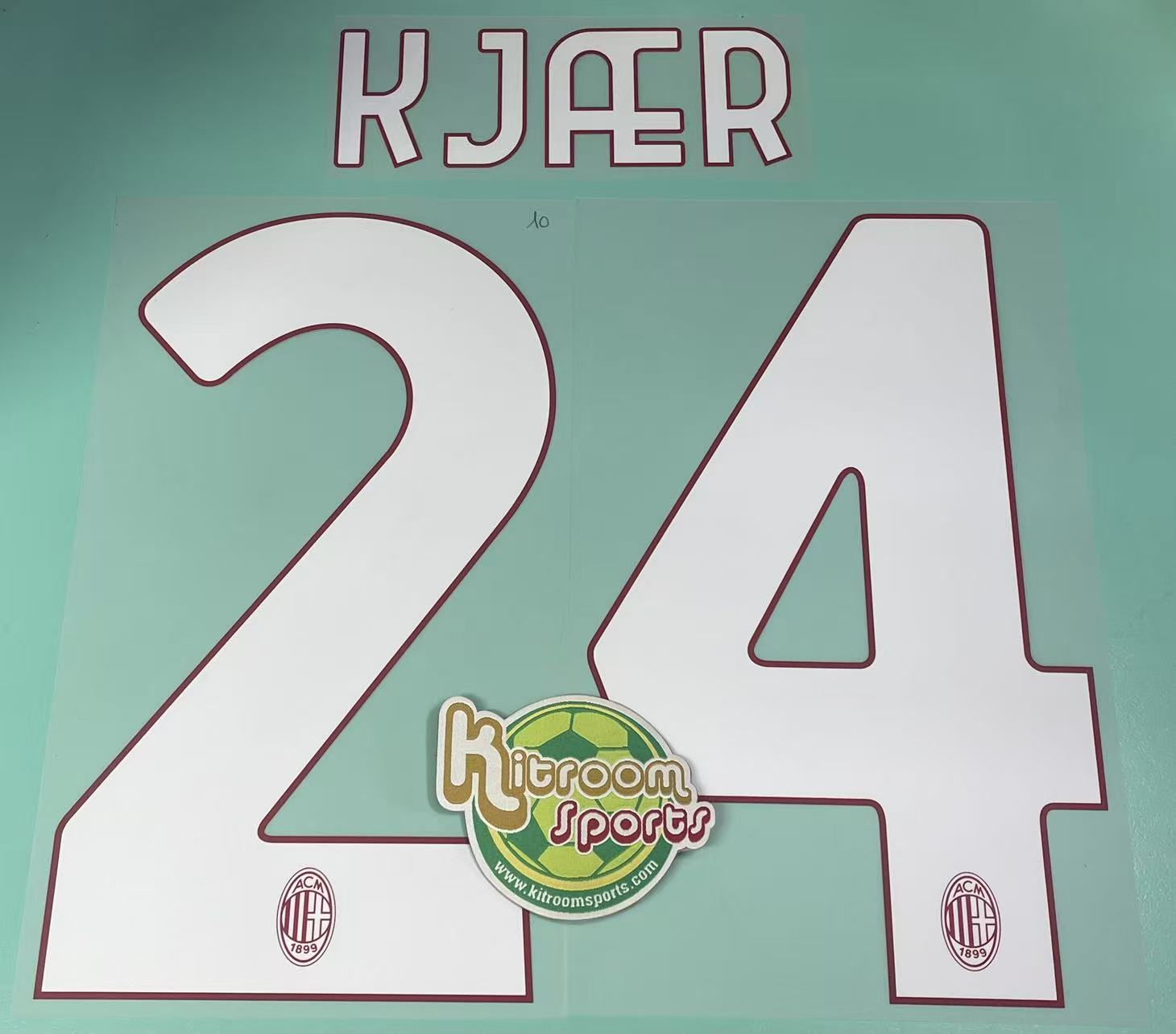 2022-23 AC Milan Home Nameset #24 KJAER